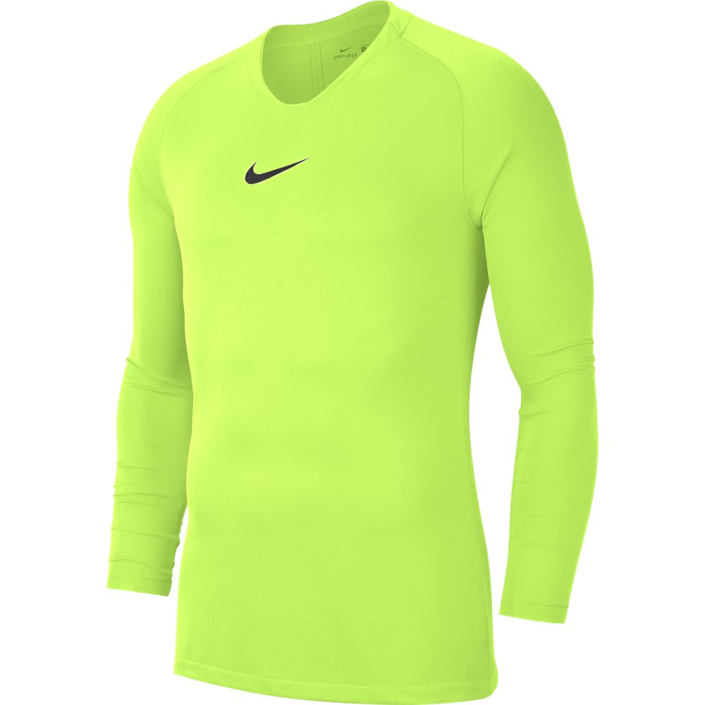 Nike Dry Park First Layer Longsleeve Shirt  Thermoshirt - Maat 128  - Unisex - lime groen