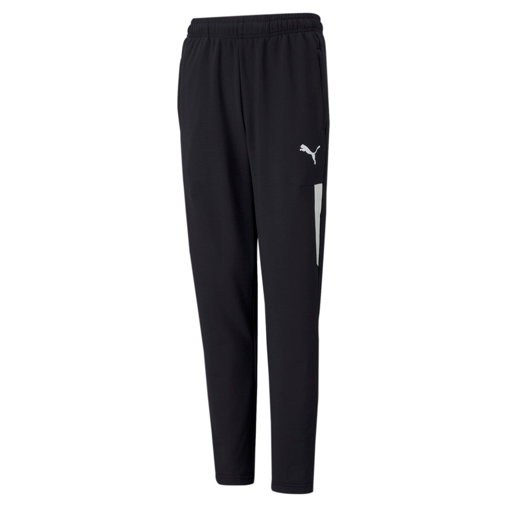 PUMA teamLIGA Training Pants Pro Jr Unisex Sportbroek - Puma Zwart-Puma Wit - Maat 164