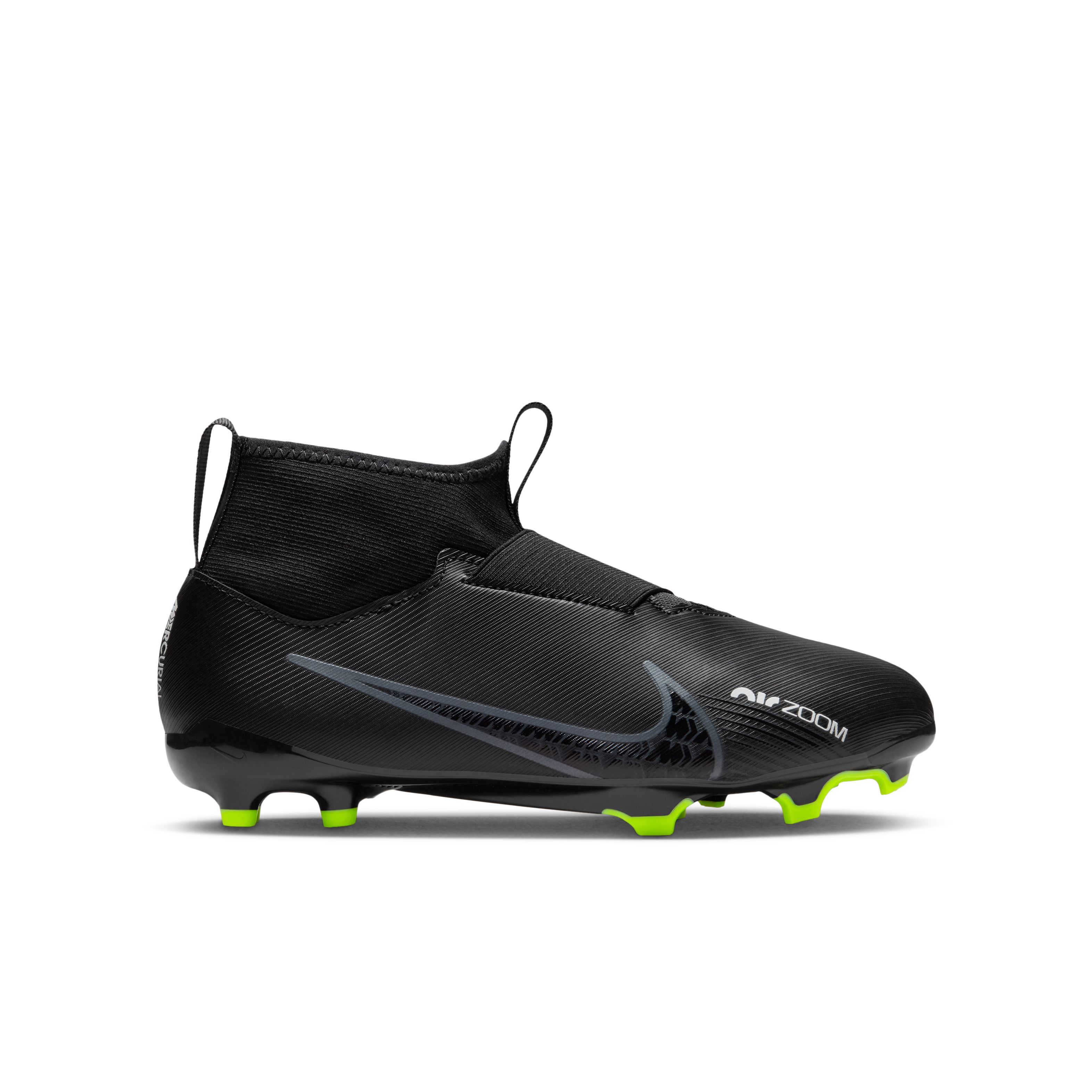 Nike Zoom Mercurial Superfly 9 Academy Gras / Kunstgras Voetbalschoenen (MG) Kids Zwart Grijs Neon Geel