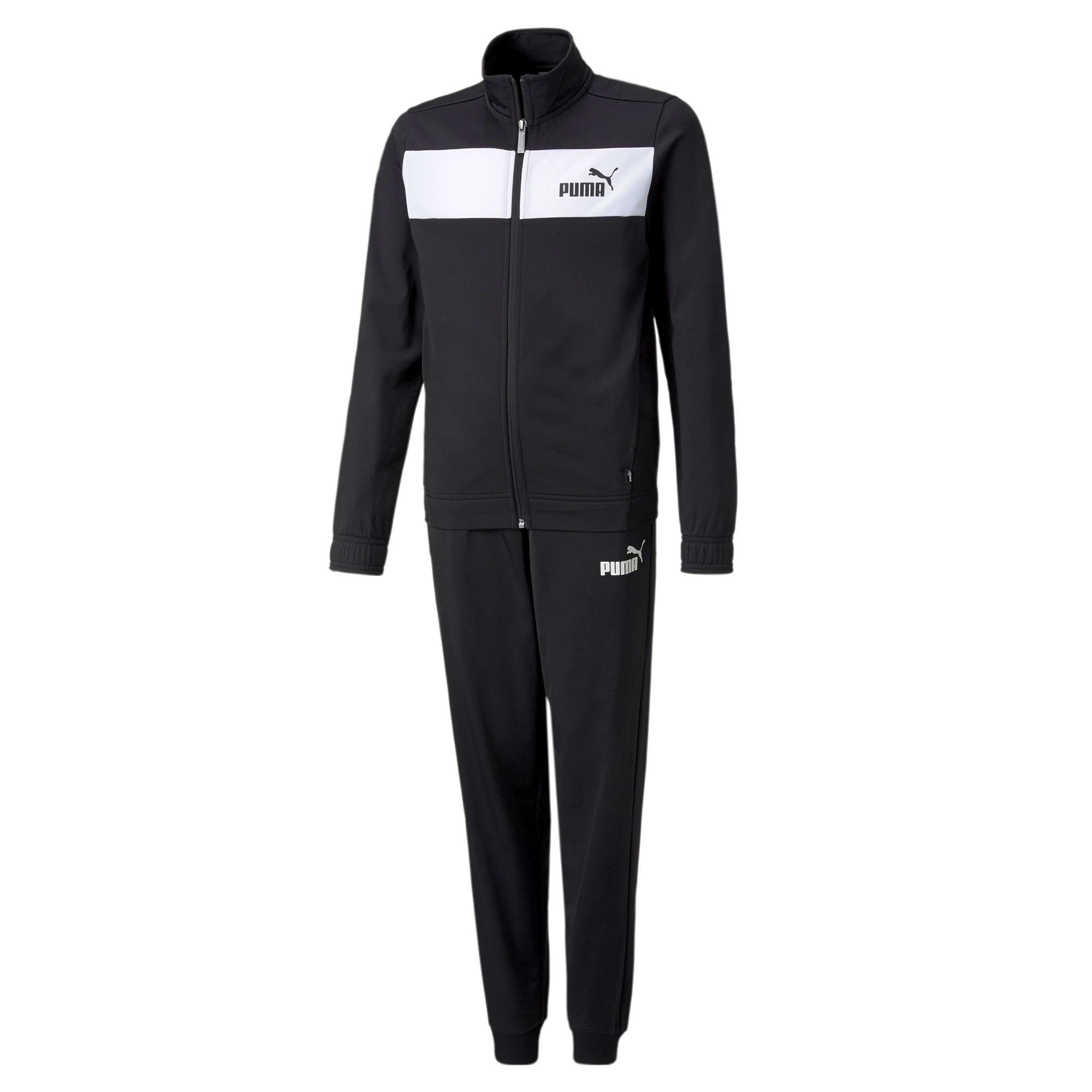 PUMA Poly Suit cl B Jongens Trainingspak - Zwart - Maat 176