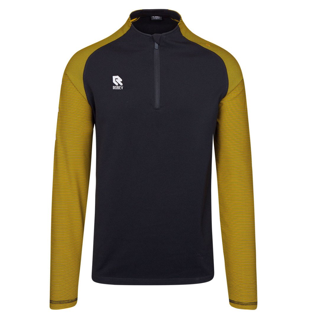 Robey Performance Half-Zip Top - Black/Yellow - 116