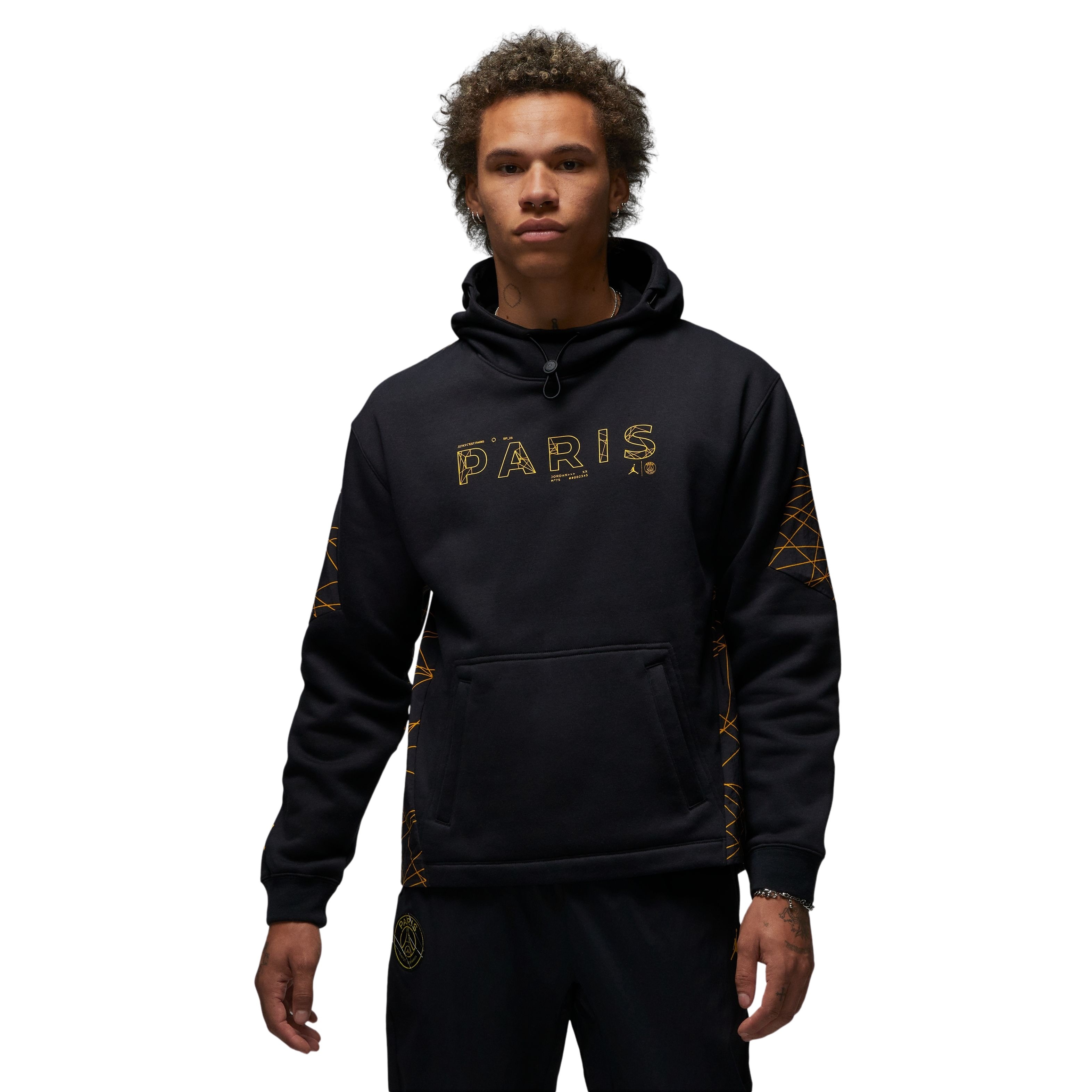 Nike Paris Saint-Germain X Jordan Statement Fleece Hoodie 2022-2023 Zwart Geel