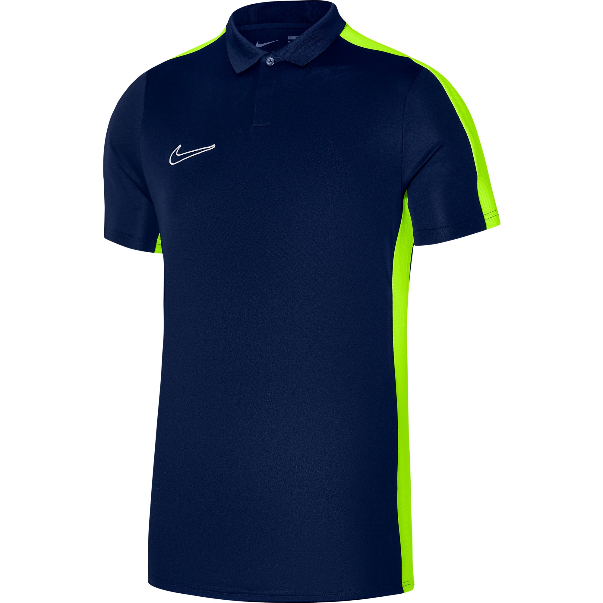 Nike Dri-FIT Academy 23 Polo Donkerblauw Geel Wit