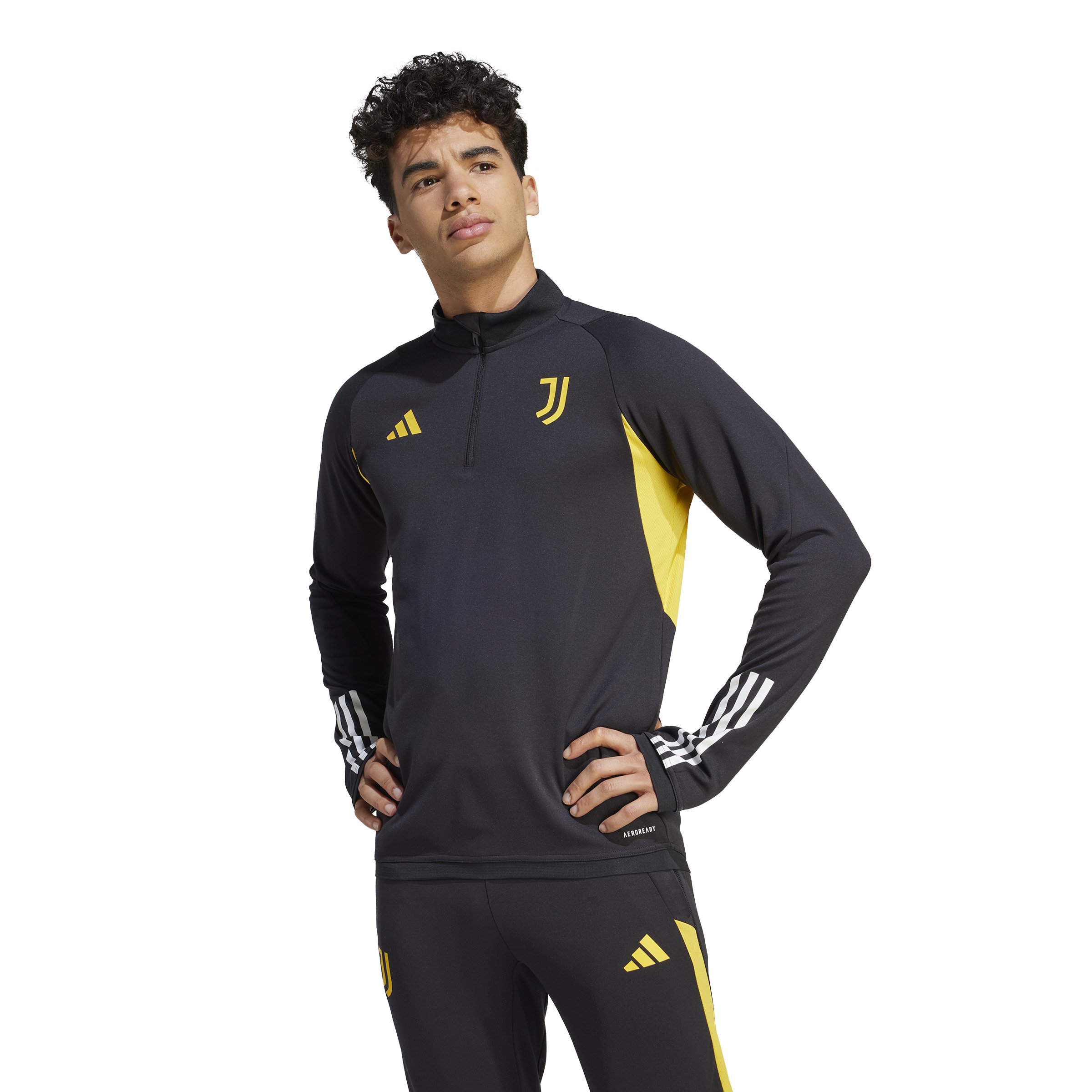 Adidas Juventus Trainingstrui 1/4-Zip 2023-2024 Zwart Geel Wit