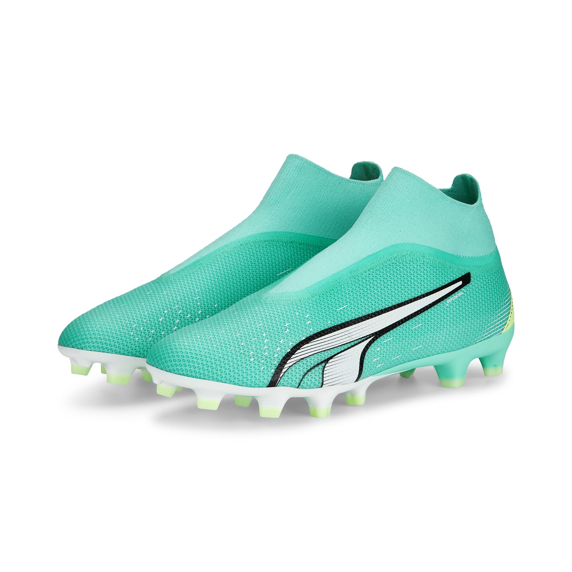 PUMA Ultra Match+ Veterloze Gras / Kunstgras Voetbalschoenen (MG) Felgroen Lichtgroen Wit