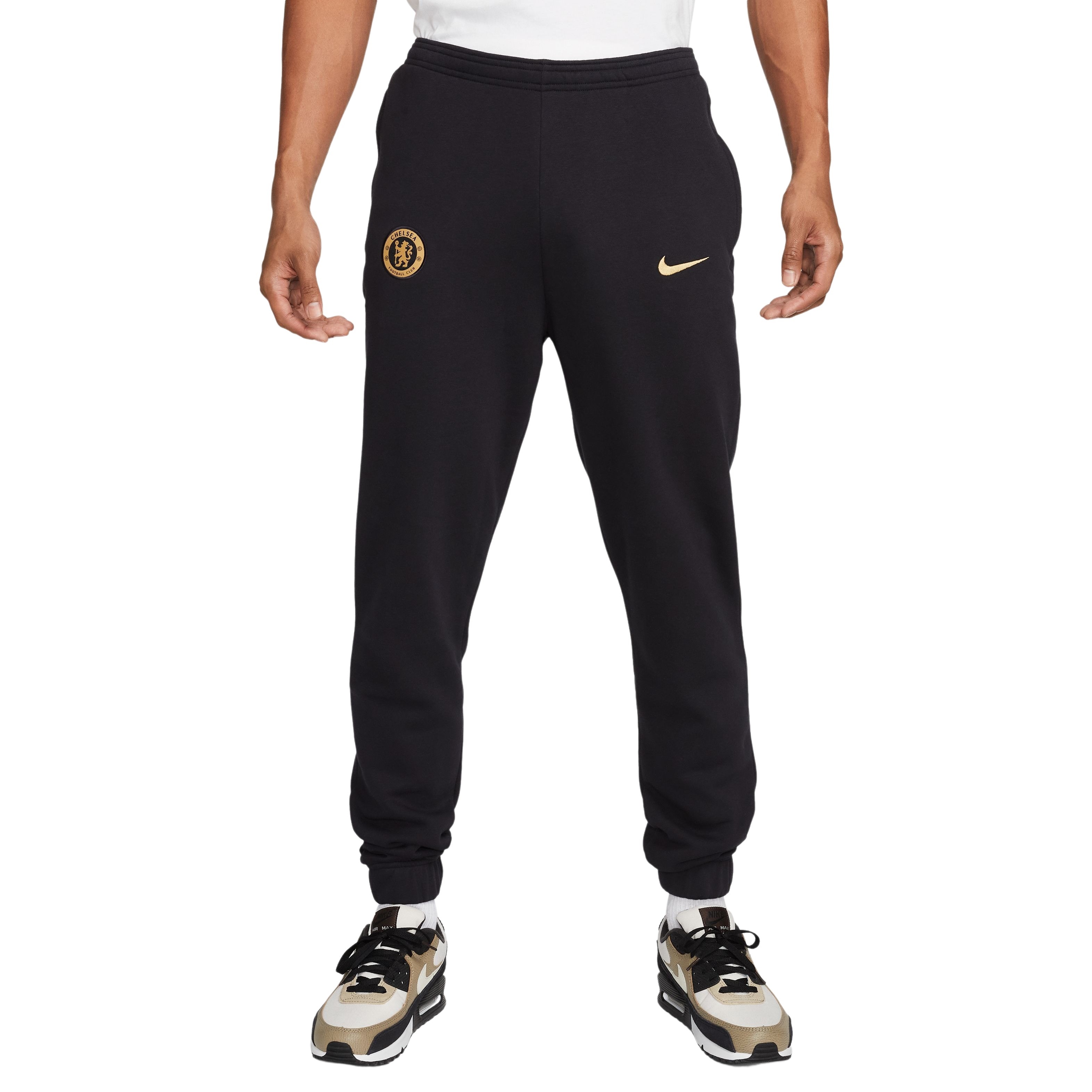 Nike Chelsea Fleece Joggingbroek 2023-2024 Zwart Goud