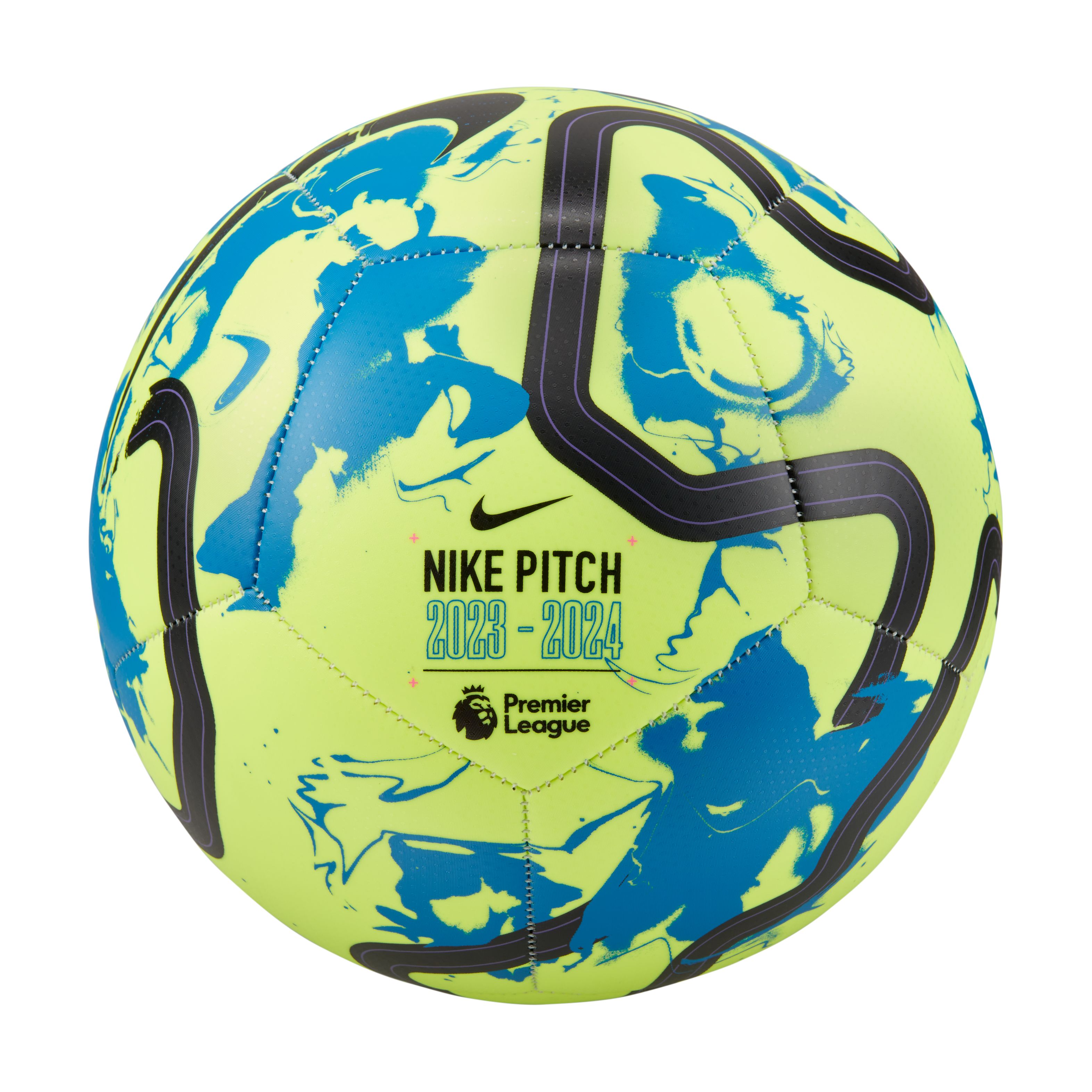 Nike Premier League Pitch Voetbal Maat 5 2023-2024 Geel Blauw Zwart