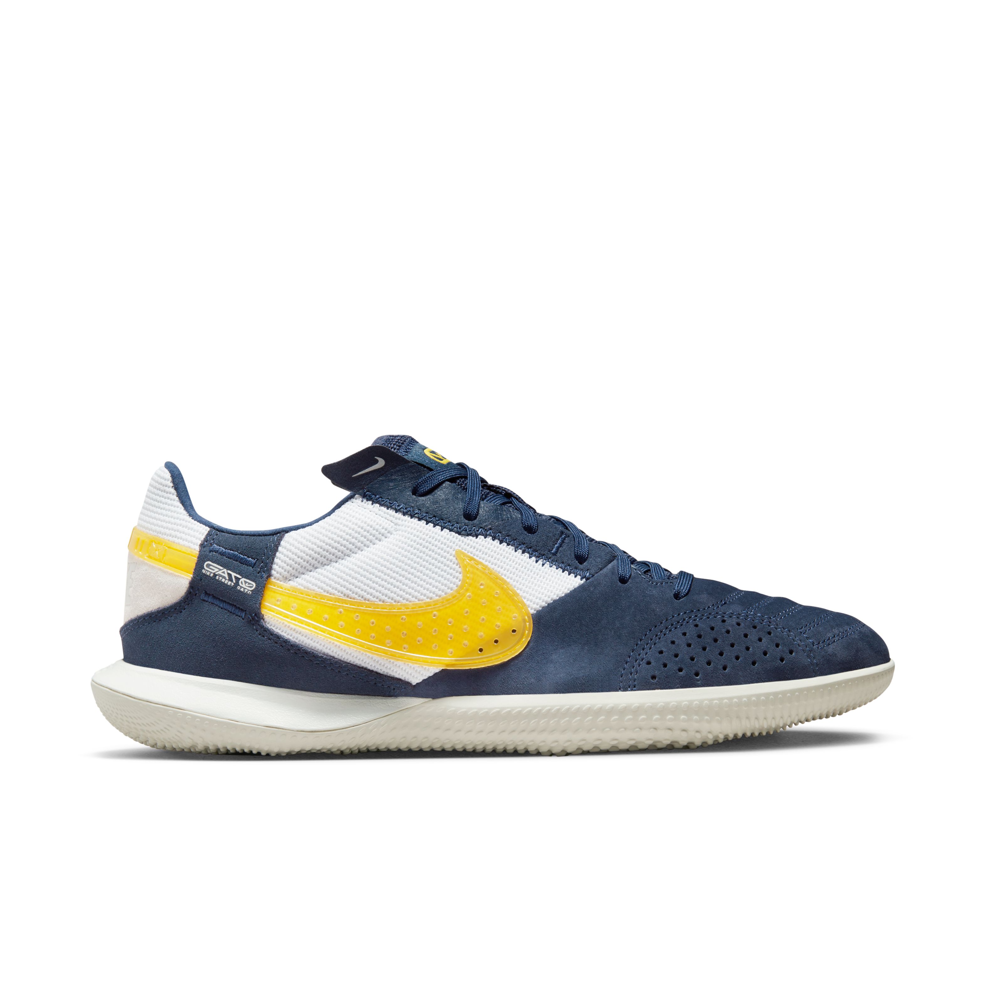 Nike Street Gato Straatvoetbalschoenen Donkerblauw Geel Wit