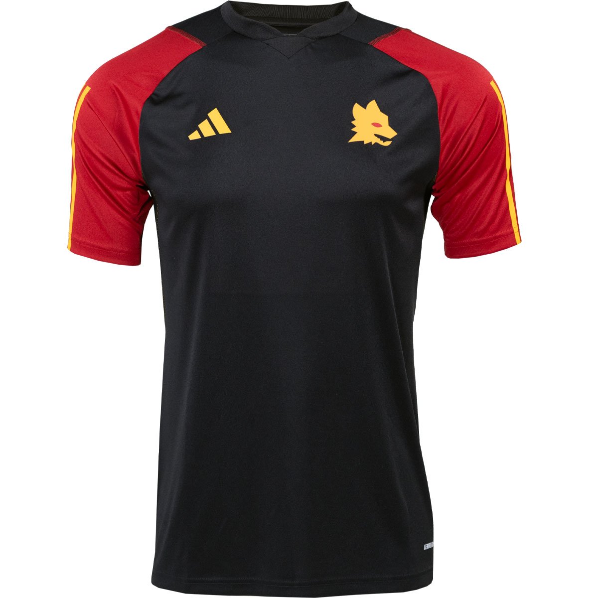 adidas AS Roma Trainingsshirt 2023-2024 Zwart Rood Geel