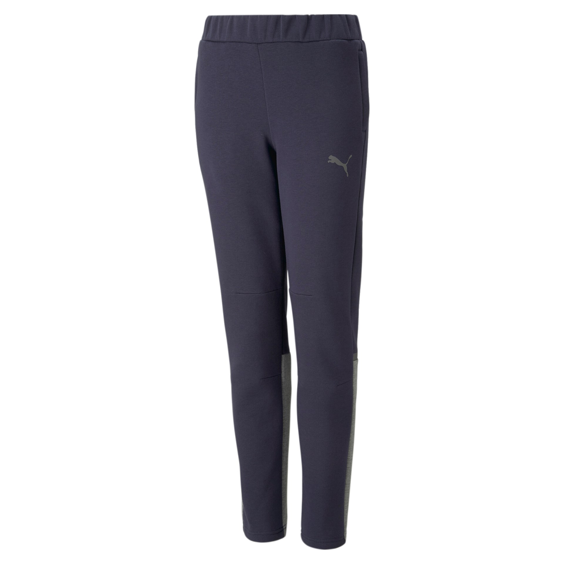 PUMA TeamCup Casual Trainingsbroek Kids Donkerblauw Grijs Donkergrijs