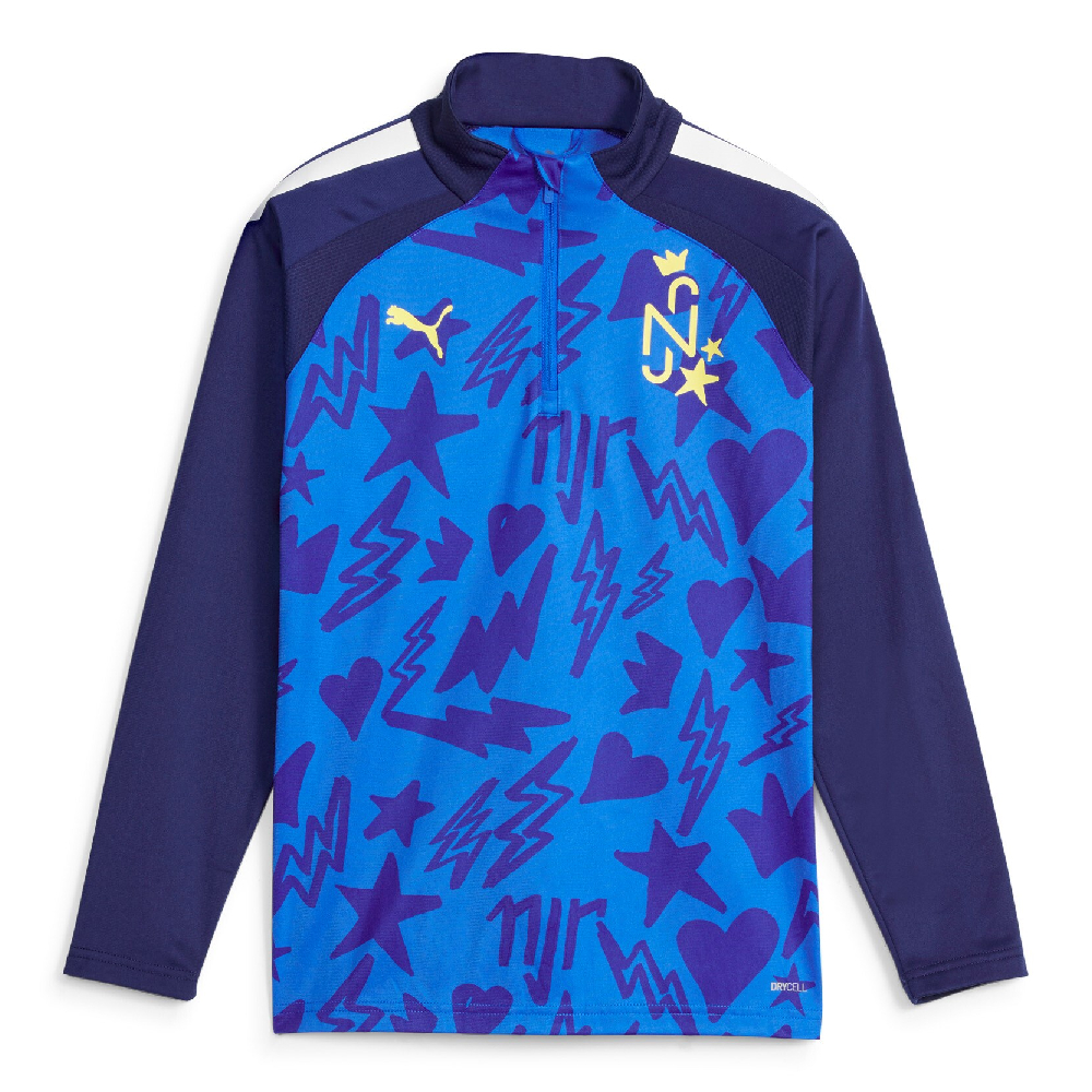 PUMA Neymar Jr. Trainingstrui 1/4-Zip Kids Blauw Donkerblauw Wit