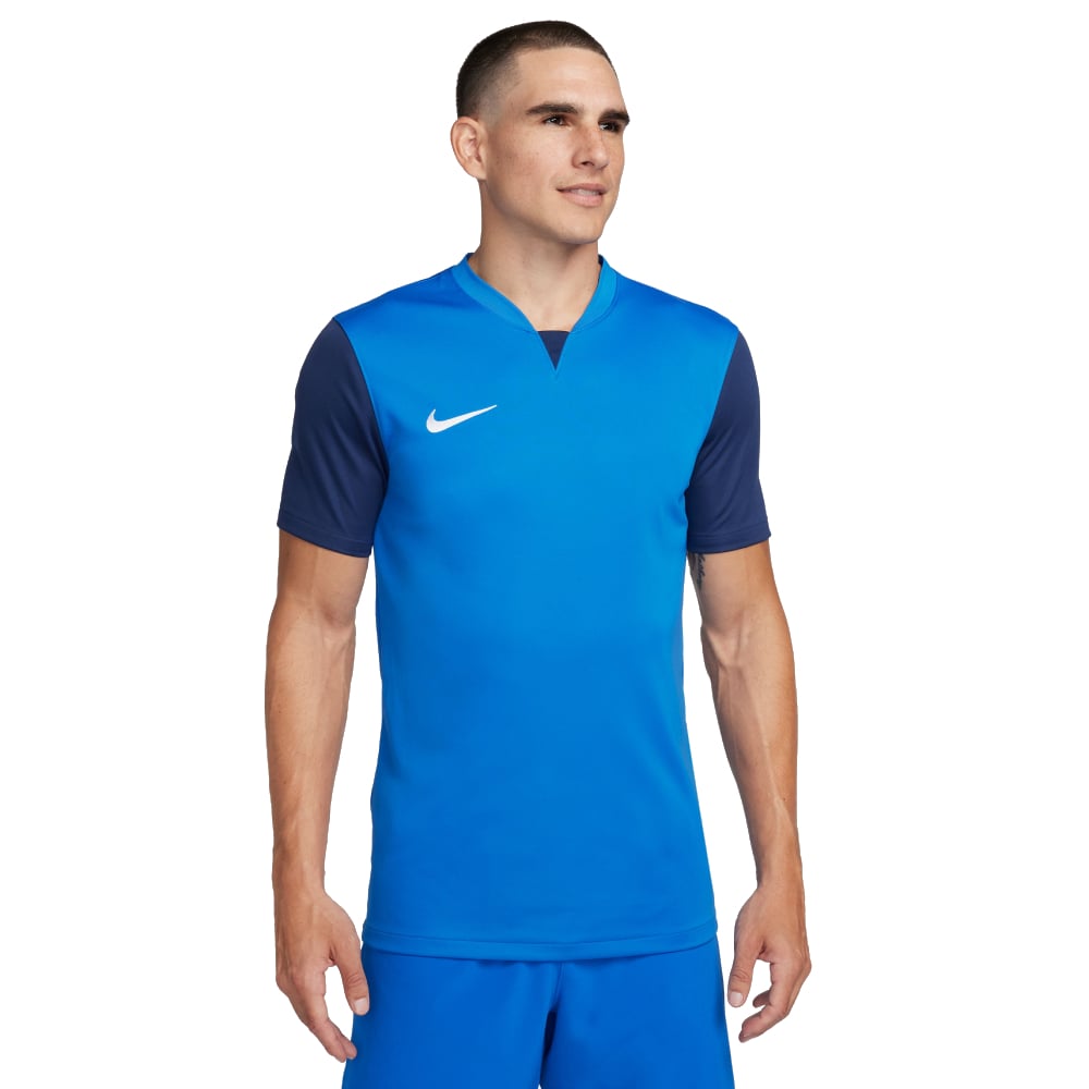 Nike Dri-Fit Trophy V Trainingsshirt Blauw Donkerblauw Wit