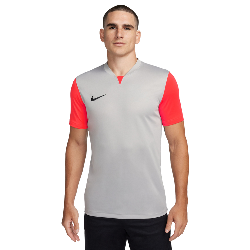 Nike Dri-Fit Trophy V Trainingsshirt Grijs Rood Zwart