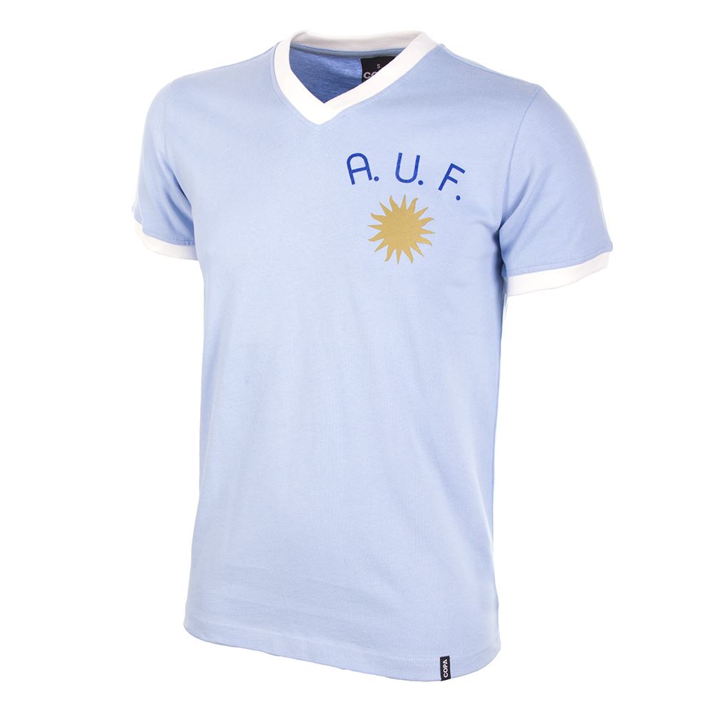 Uruguay 1970's Retro Football Shirt Blue L