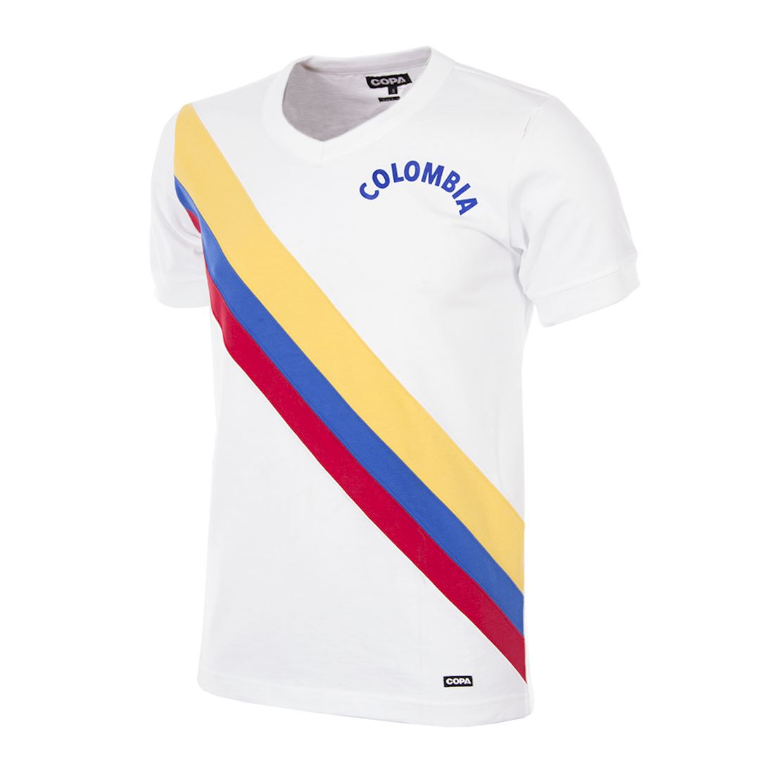 Colombia 1973 Retro Football Shirt White XXL