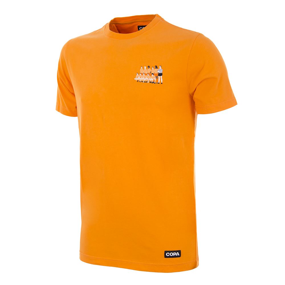 Holland 1988 European Champions Embroidery T-Shirt Orange S