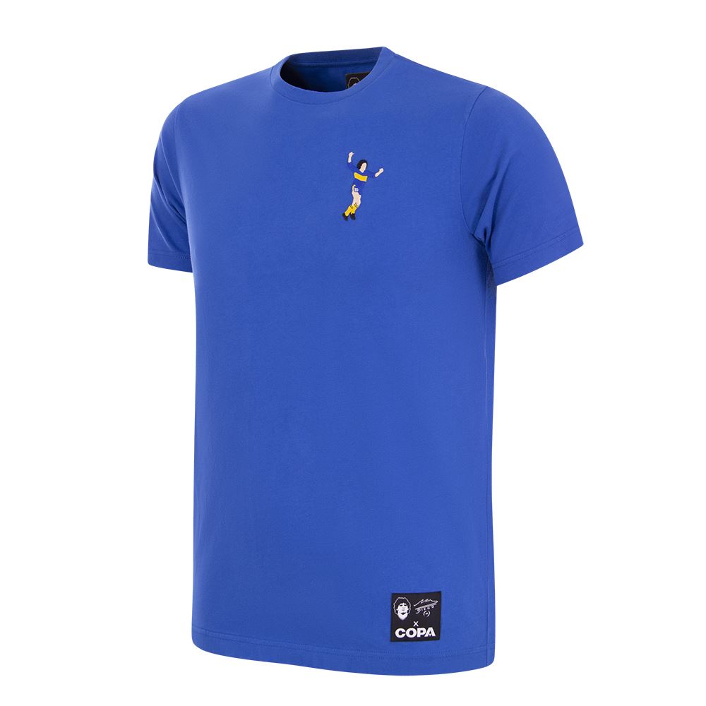 Maradona X COPA Boca Embroidery T-Shirt Blue S
