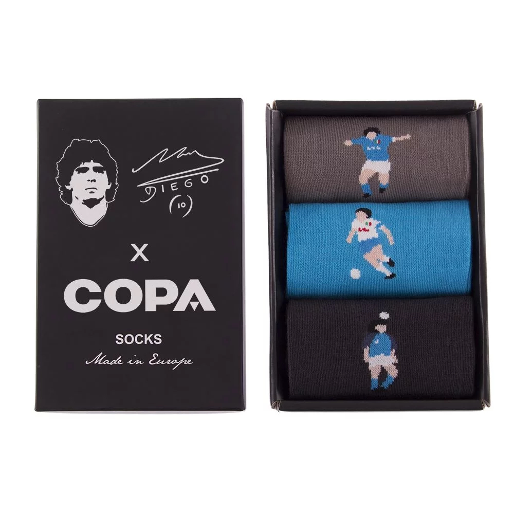 Maradona X COPA Napoli Socks Box Set Black 40 - 46