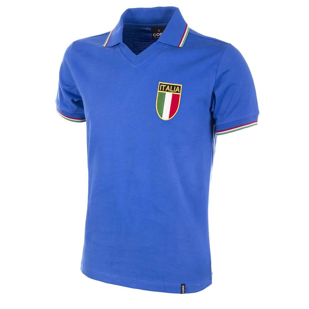 Italy World Cup 1982 Retro Football Shirt Blue L
