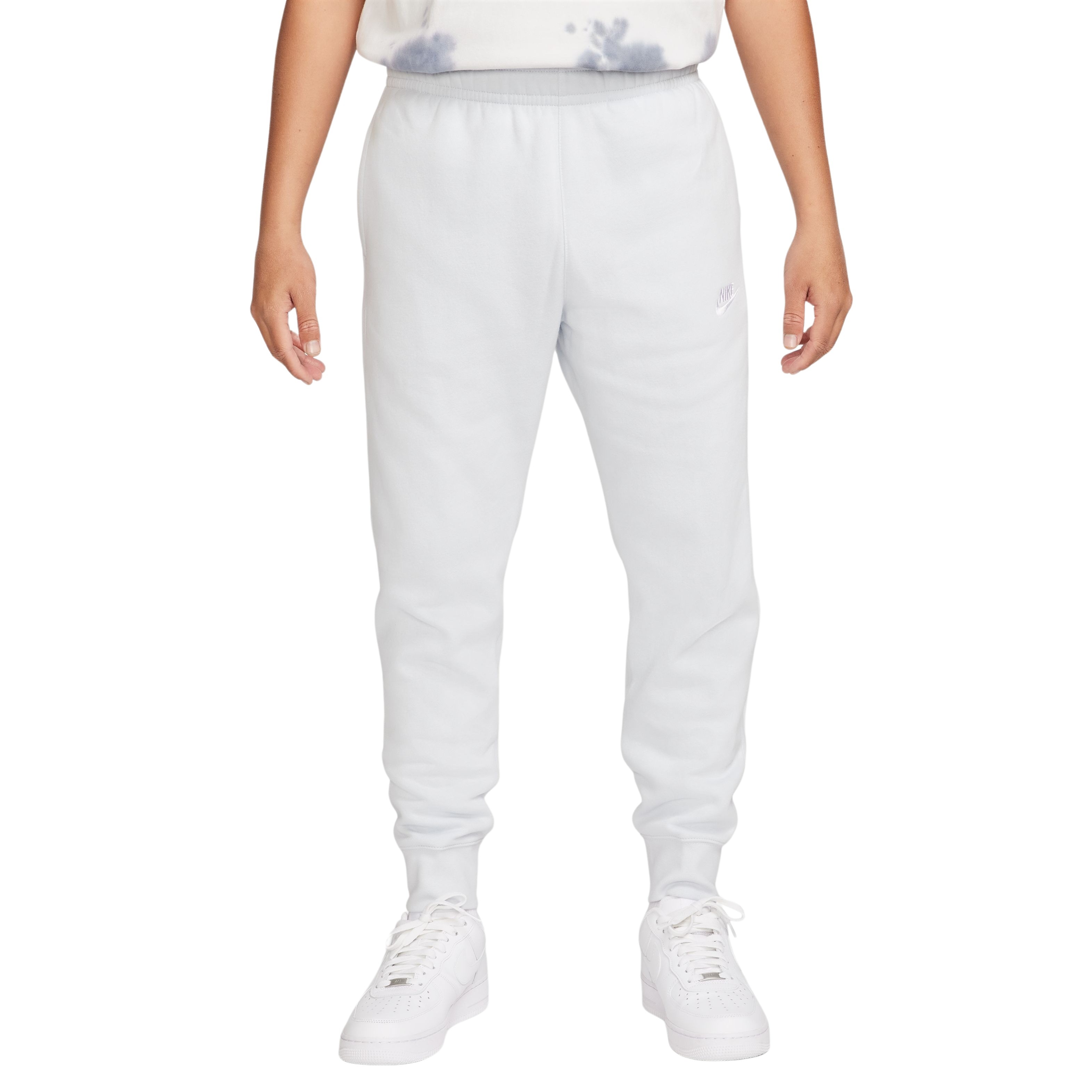 Nike Sportswear Club Fleece Jogger Lichtgrijs Wit