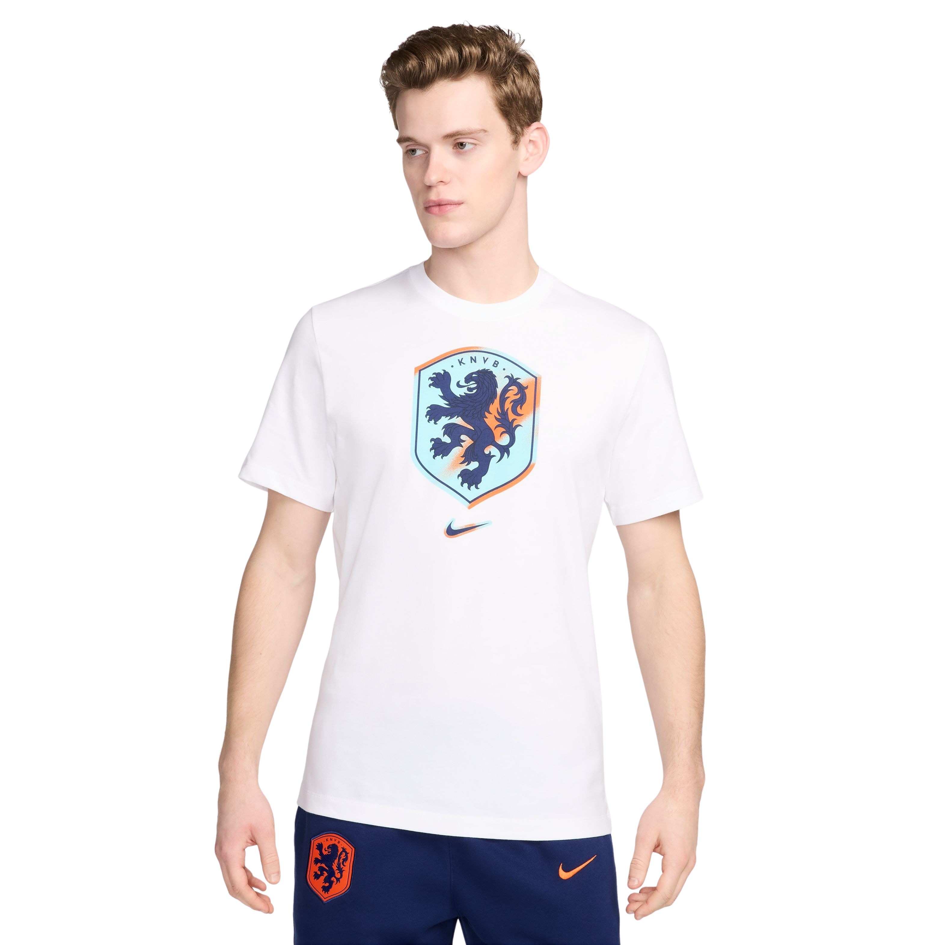 Nike Nederland Crest T-Shirt 2024-2026 Wit