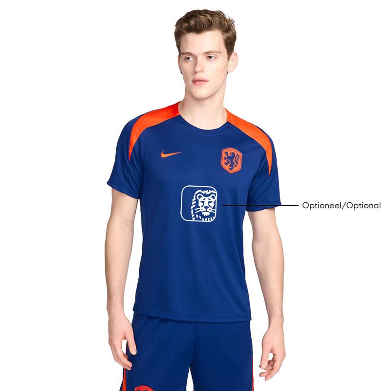 Nike Nederland Strike Trainingsshirt 2024-2026 Blauw Oranje