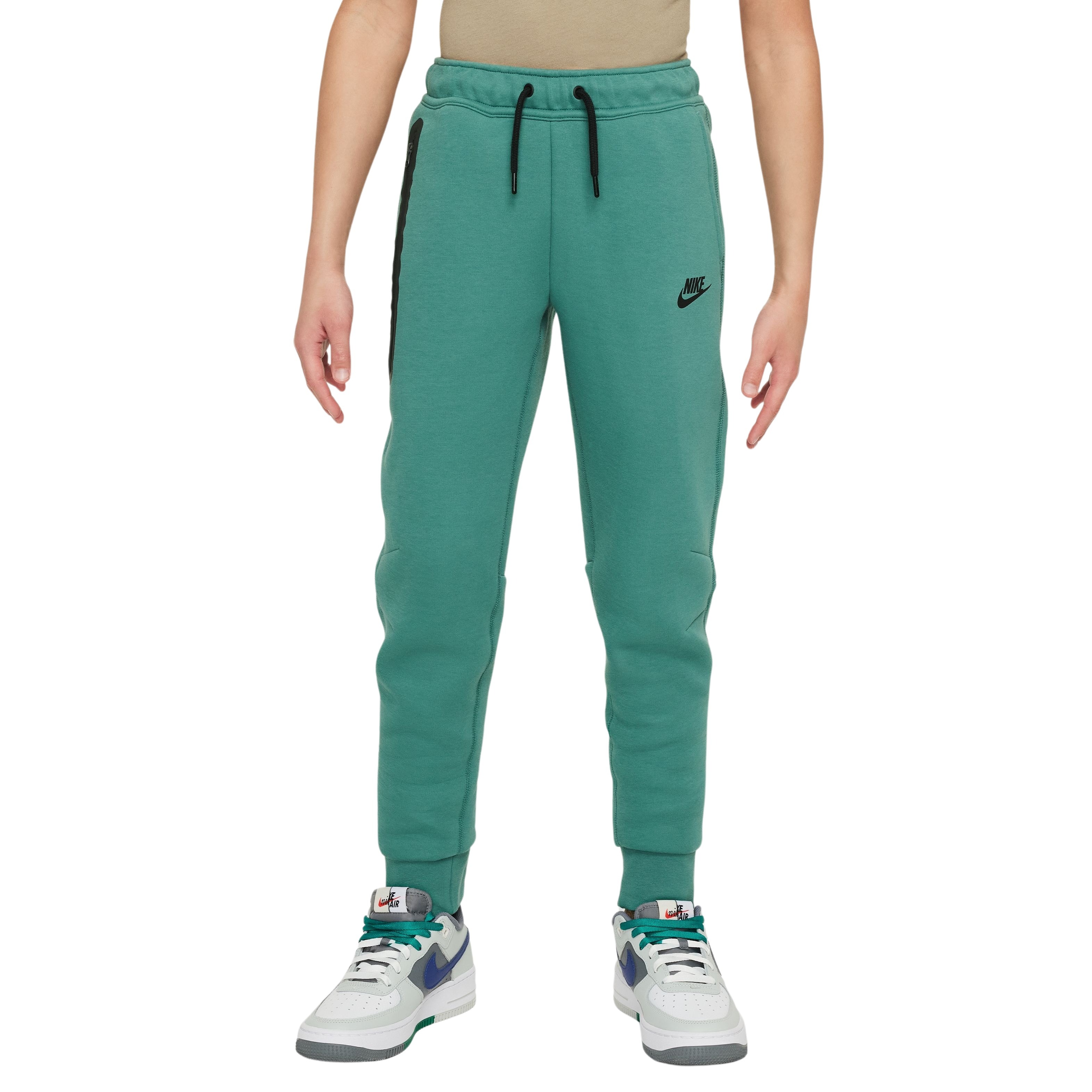 Nike Tech Fleece Sportswear Joggingbroek Kids Donkergroen Zwart