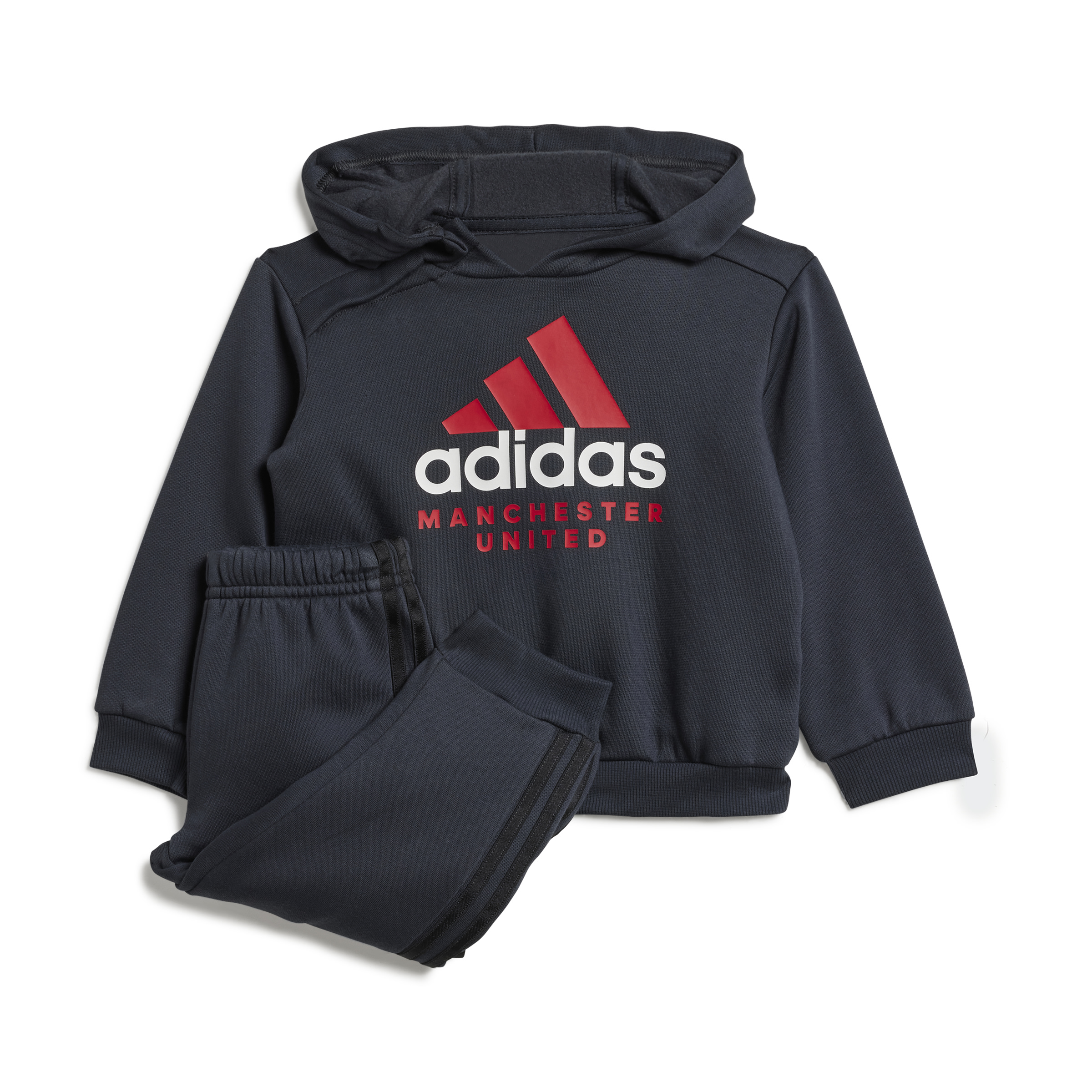 adidas Manchester United DNA Trainingspak Hooded 2024-2025 Baby Zwart Rood Wit