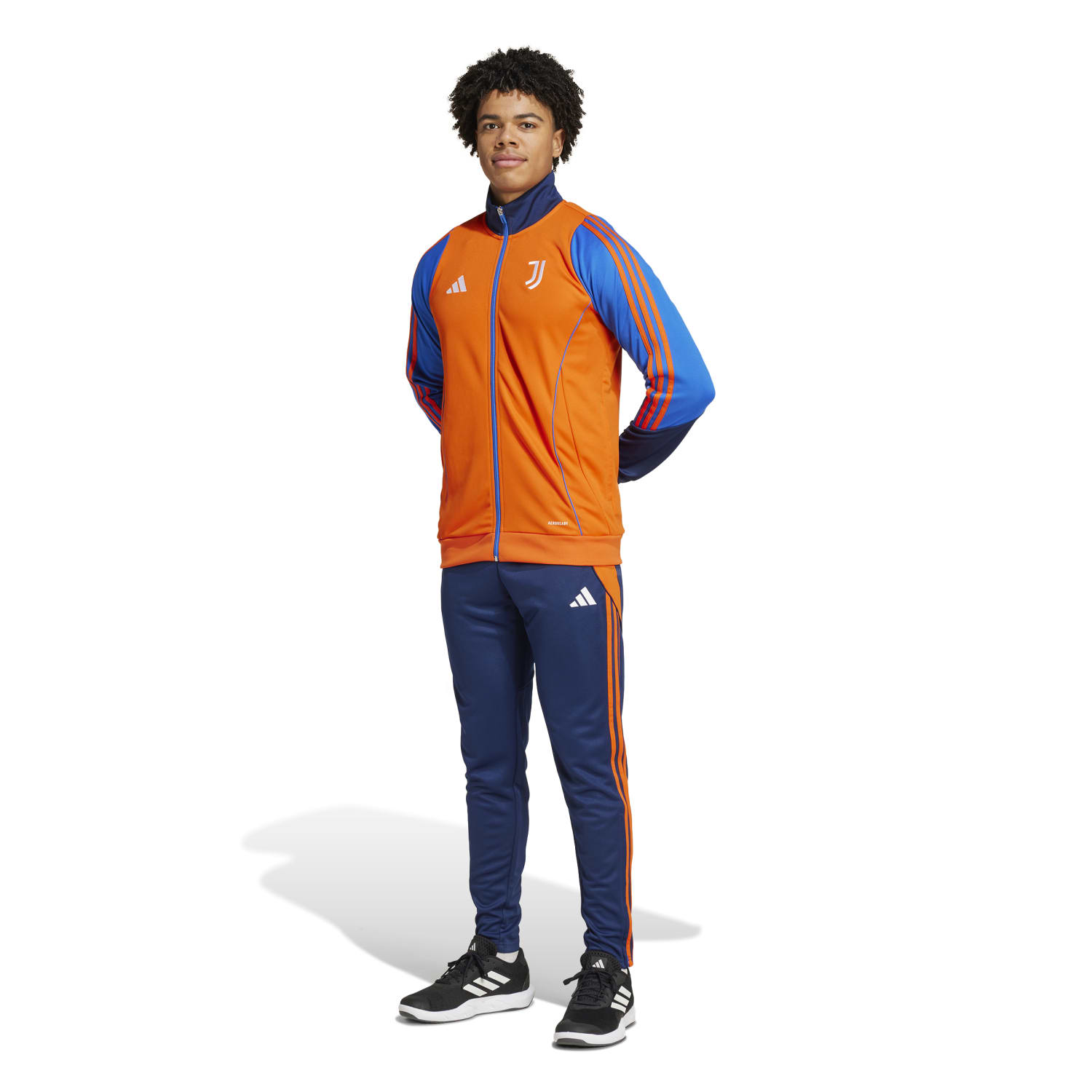 adidas Juventus Trainingspak Full-Zip 2024-2025 Oranje Donkerblauw Blauw Wit