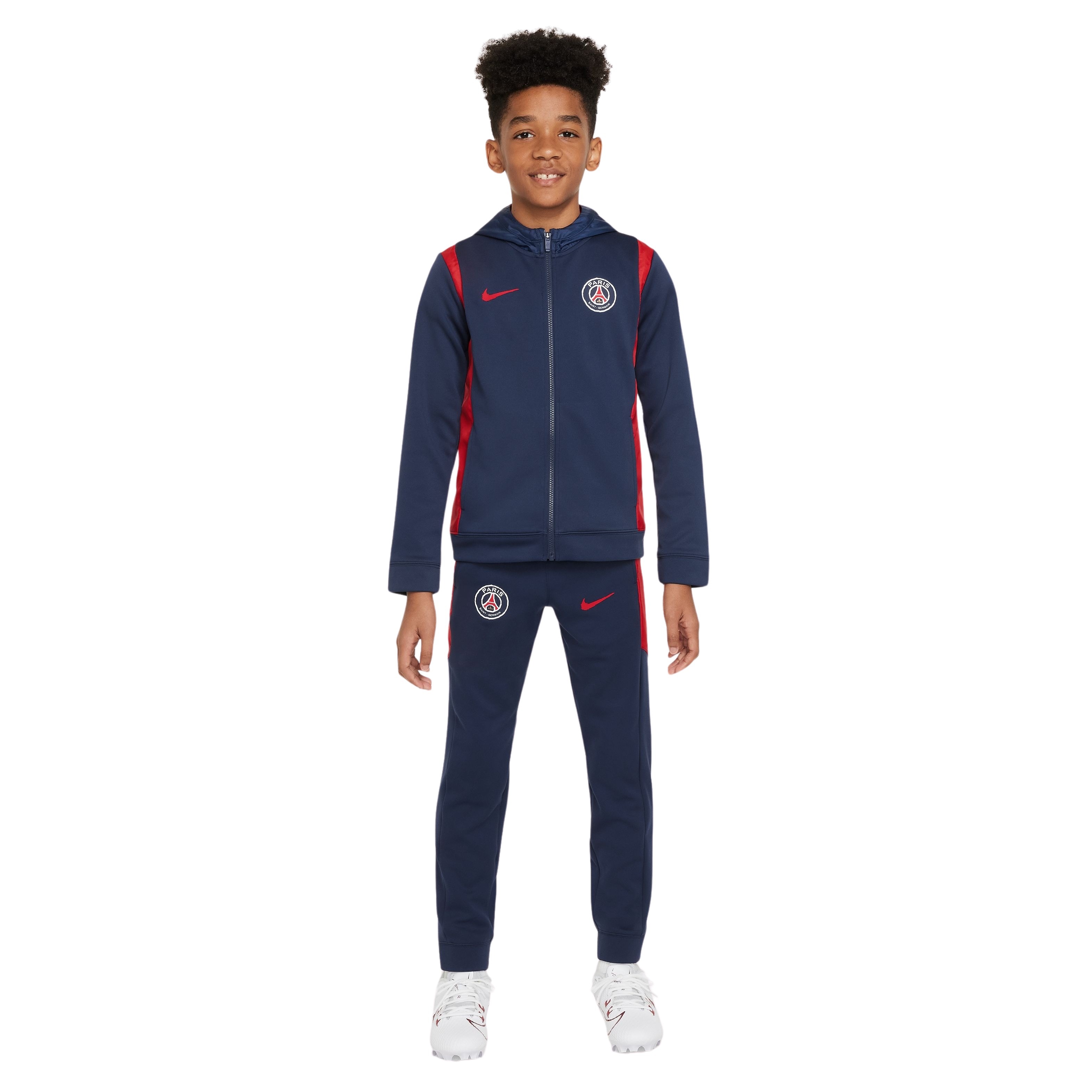 Nike Paris Saint-Germain Trainingspak Woven 2024-2025 Kids Donkerblauw Rood