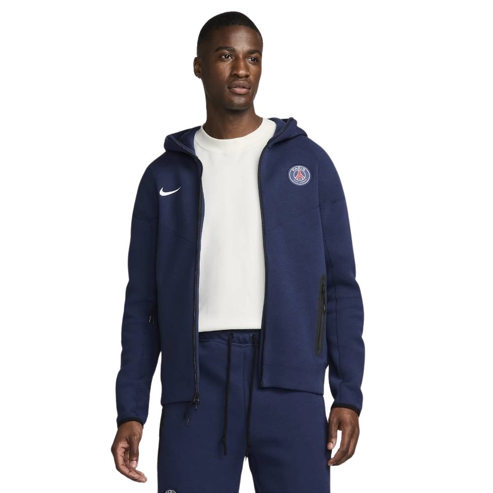 Nike Paris Saint Germain Tech Fleece Vest 2024-2025 Donkerblauw Wit