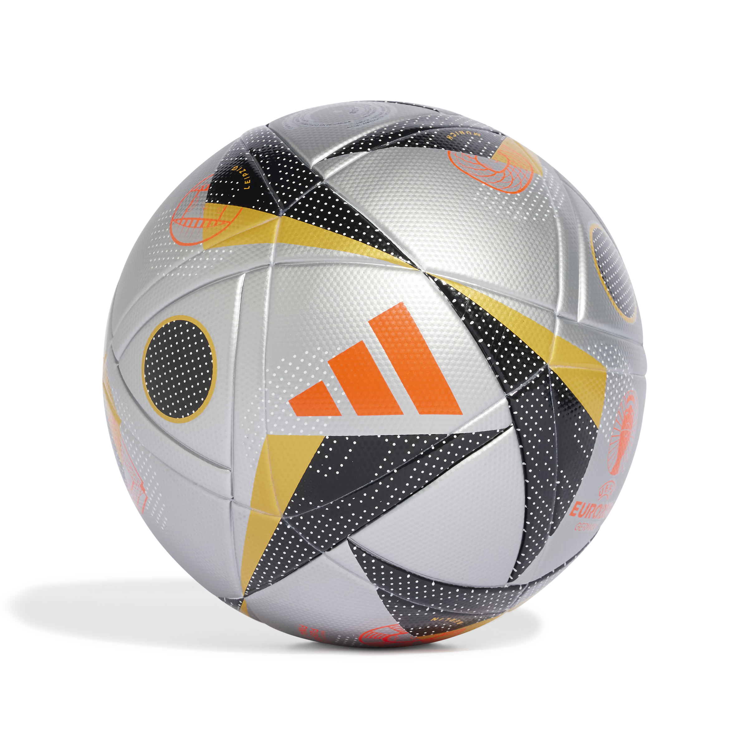 adidas EK 2024 Fussballliebe League Final Voetbal Maat 4 Zilver Goud Zwart