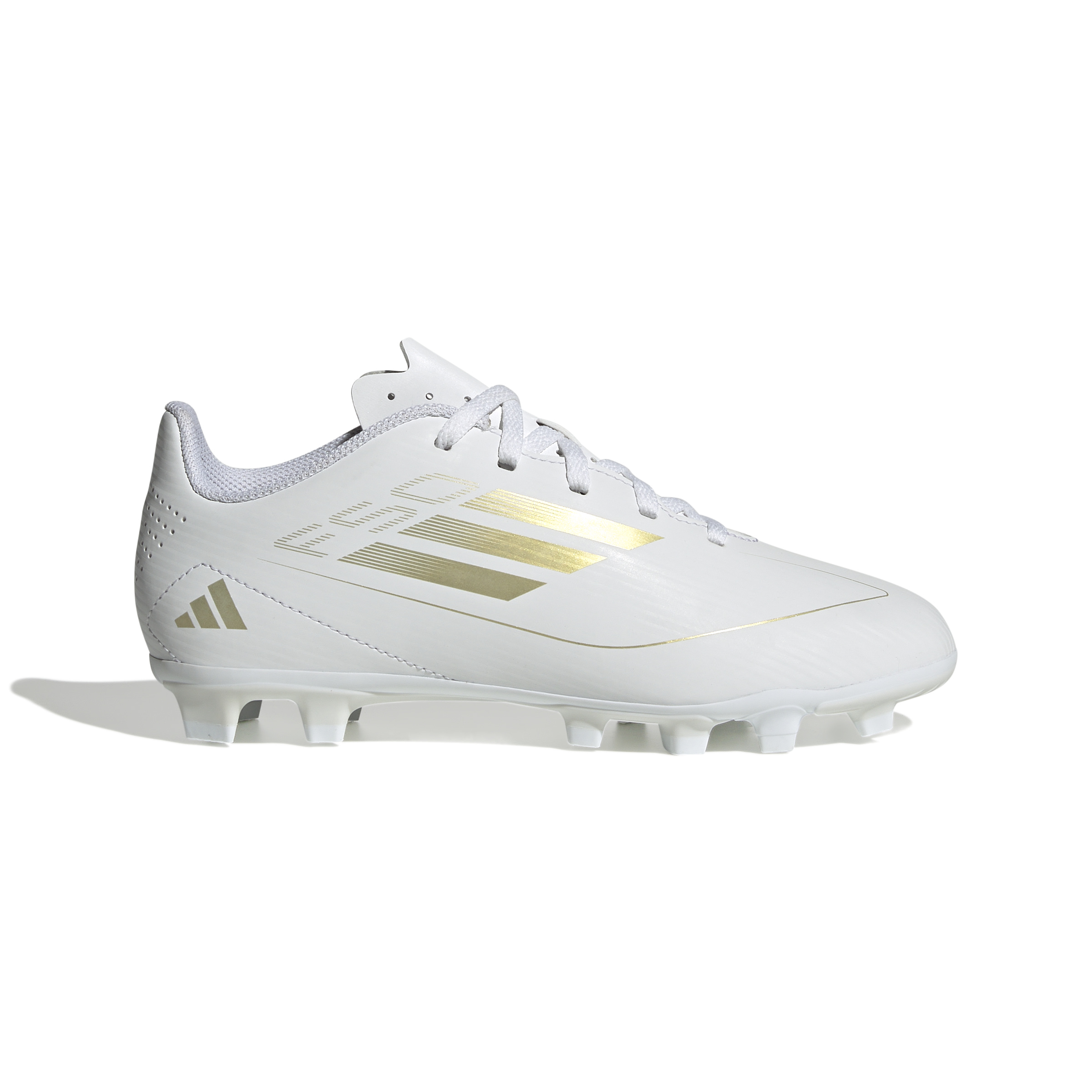 Adidas F50 Club Gras / Kunstgras Voetbalschoenen (FxG) Kids Wit Goud