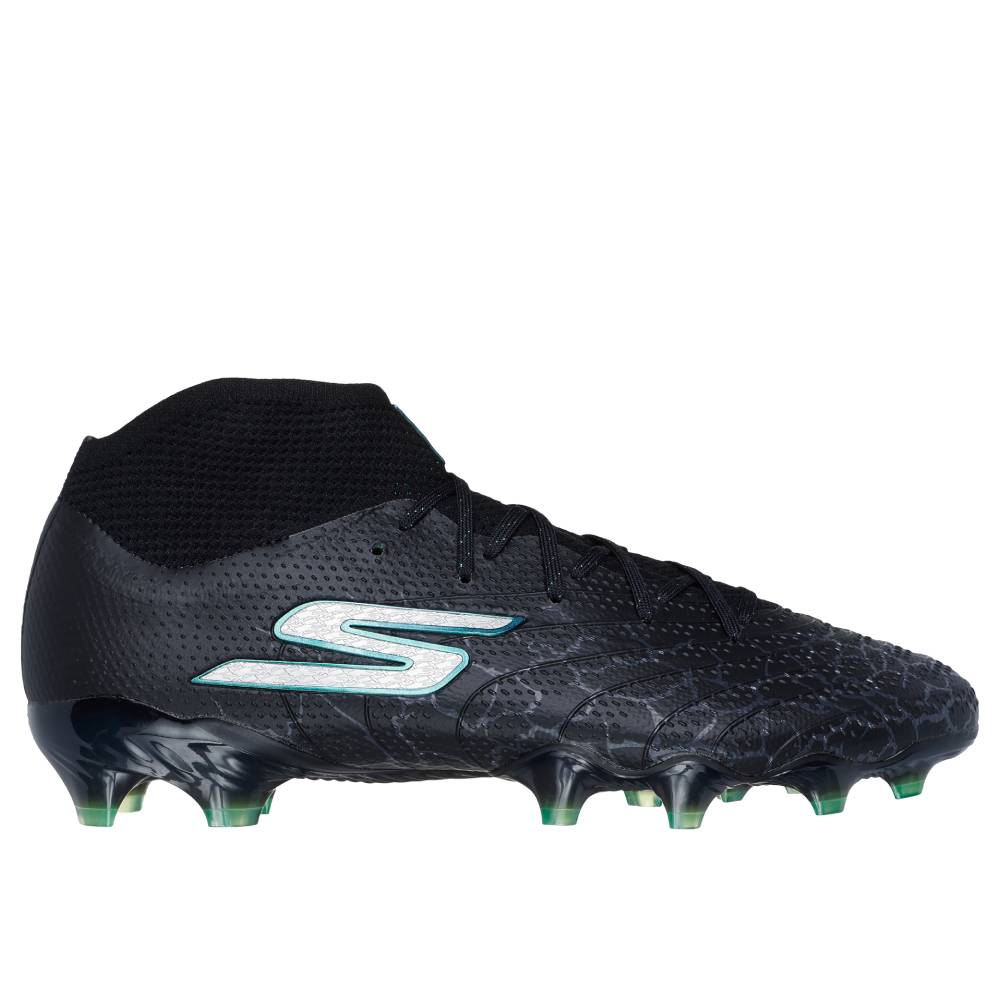 Skechers SKX 01 1.5 Elite High Gras Voetbalschoenen (FG) Zwart Zilver