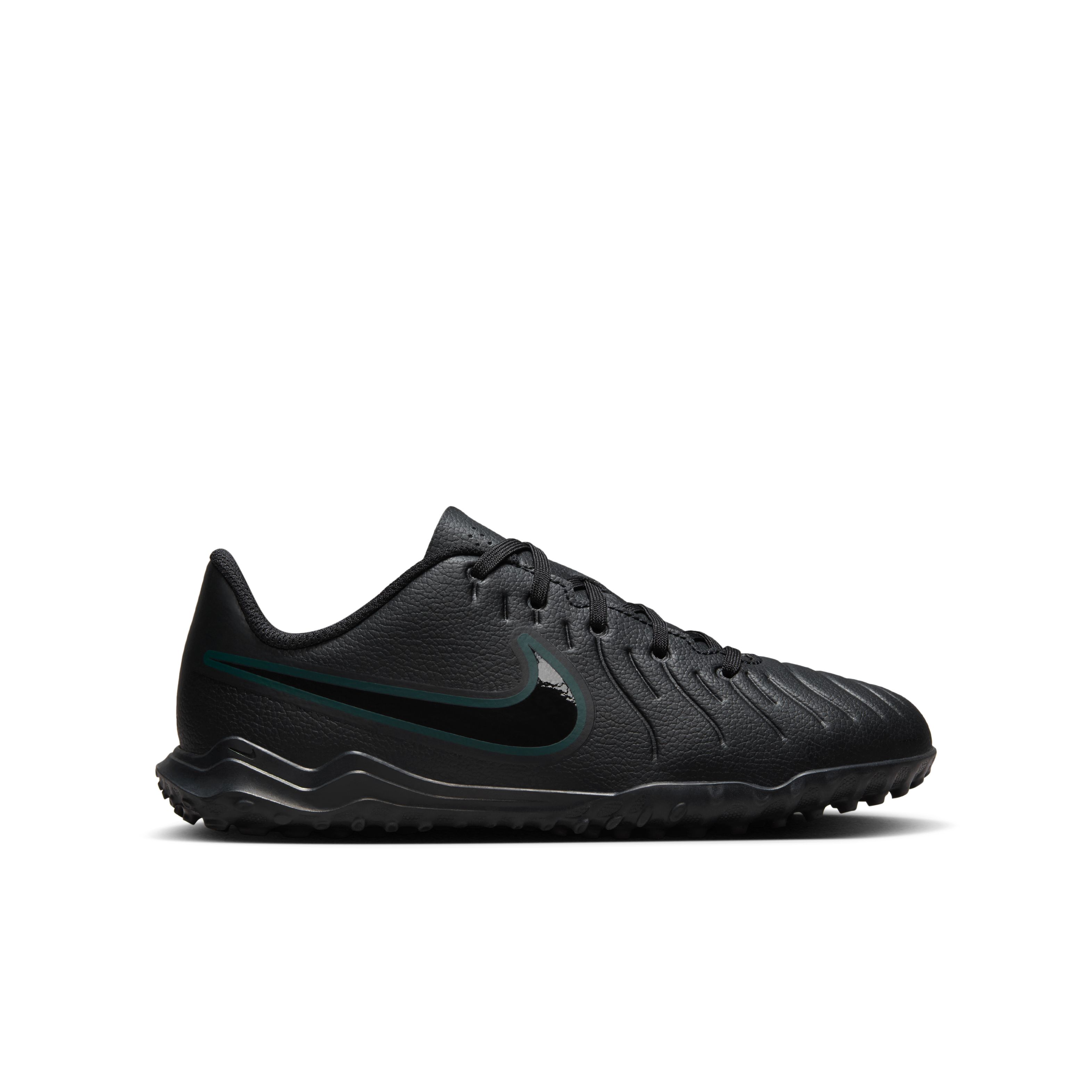 Nike Tiempo Legend 10 Club Turf Voetbalschoenen (TF) Kids Zwart Donkergroen