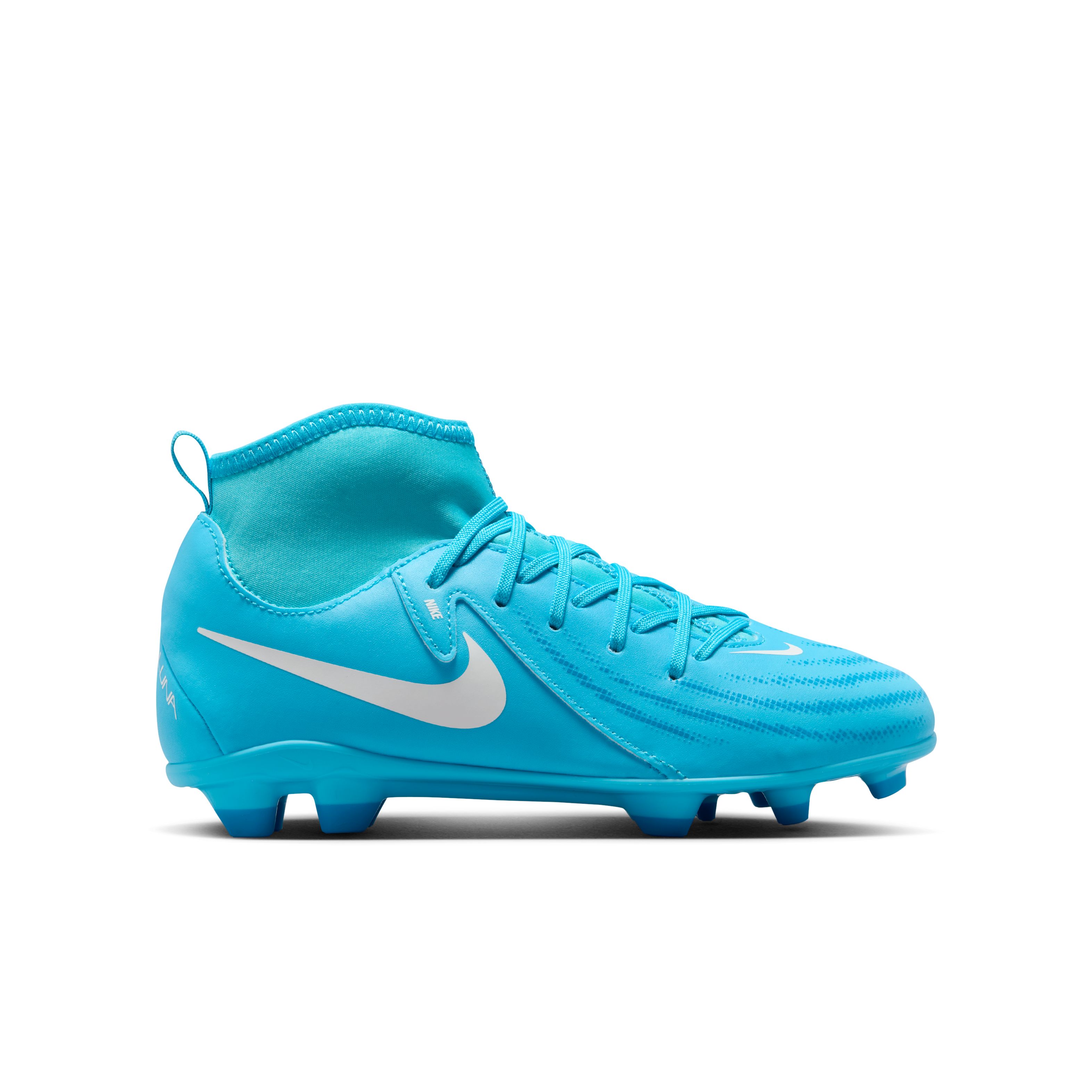 Nike Phantom Luna II Club Gras / Kunstgras Voetbalschoenen (MG) Kids Blauw Wit