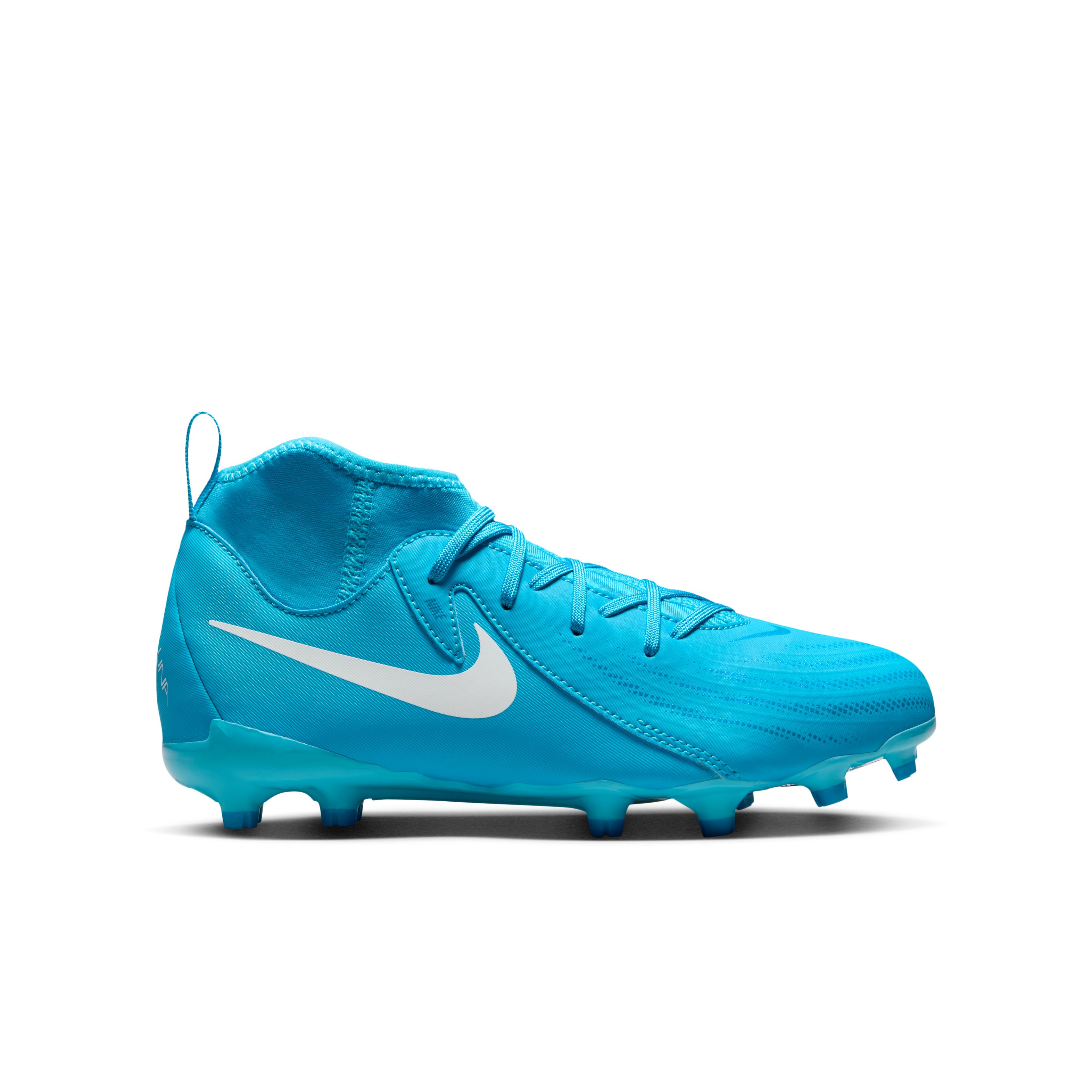 Nike Phantom Luna II Academy Gras / Kunstgras Voetbalschoenen (MG) Kids Blauw Wit