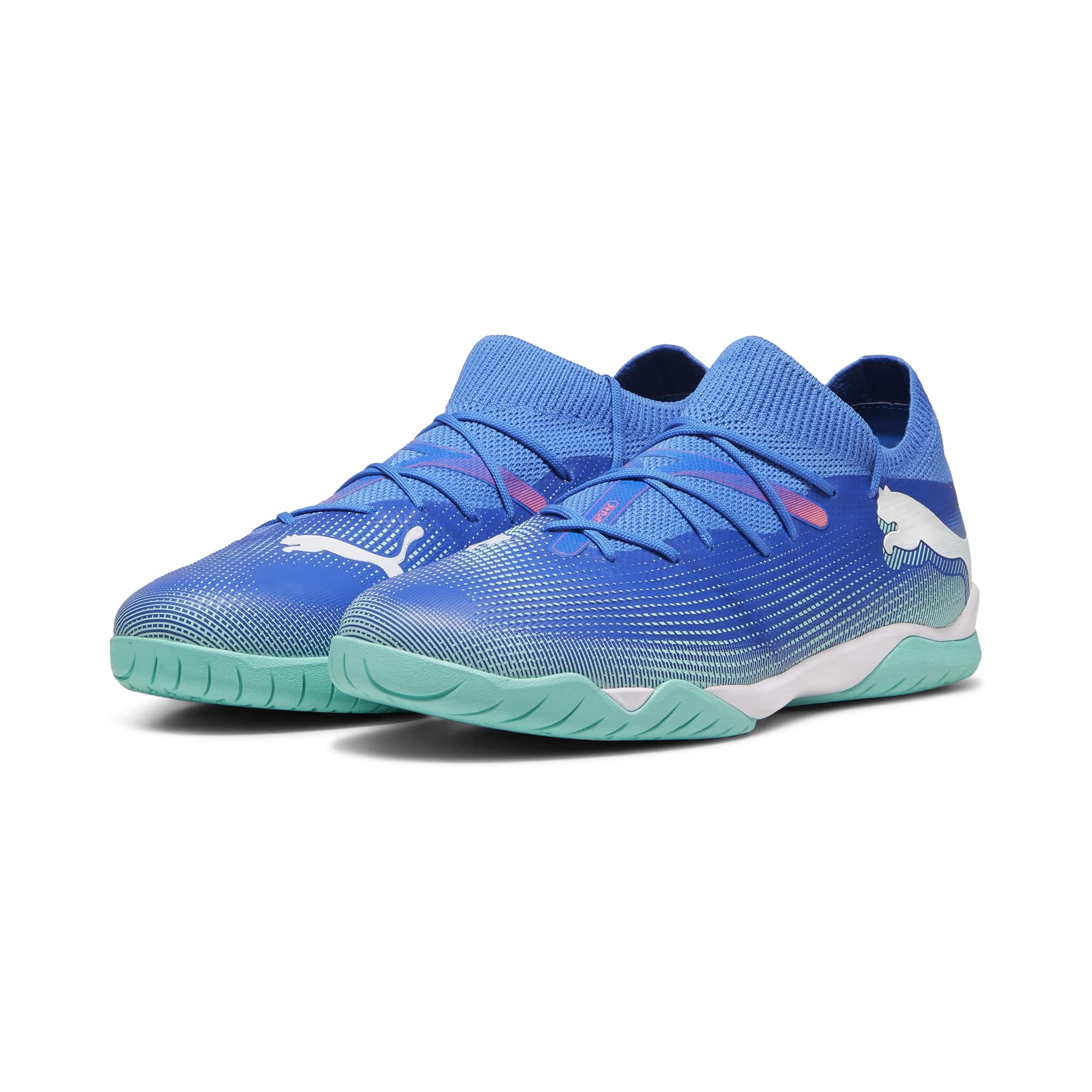 PUMA Future 7 Match Zaalvoetbalschoenen (IN) Blauw Turquoise Wit