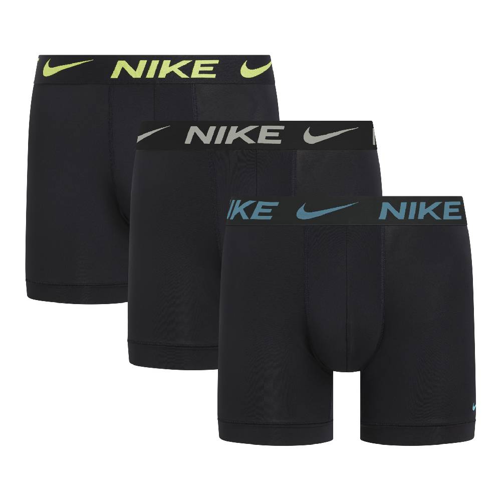 Nike Dri-FIT Ultra Stretch Micro Boxershort 3-Pack Blauw Grijs Geel