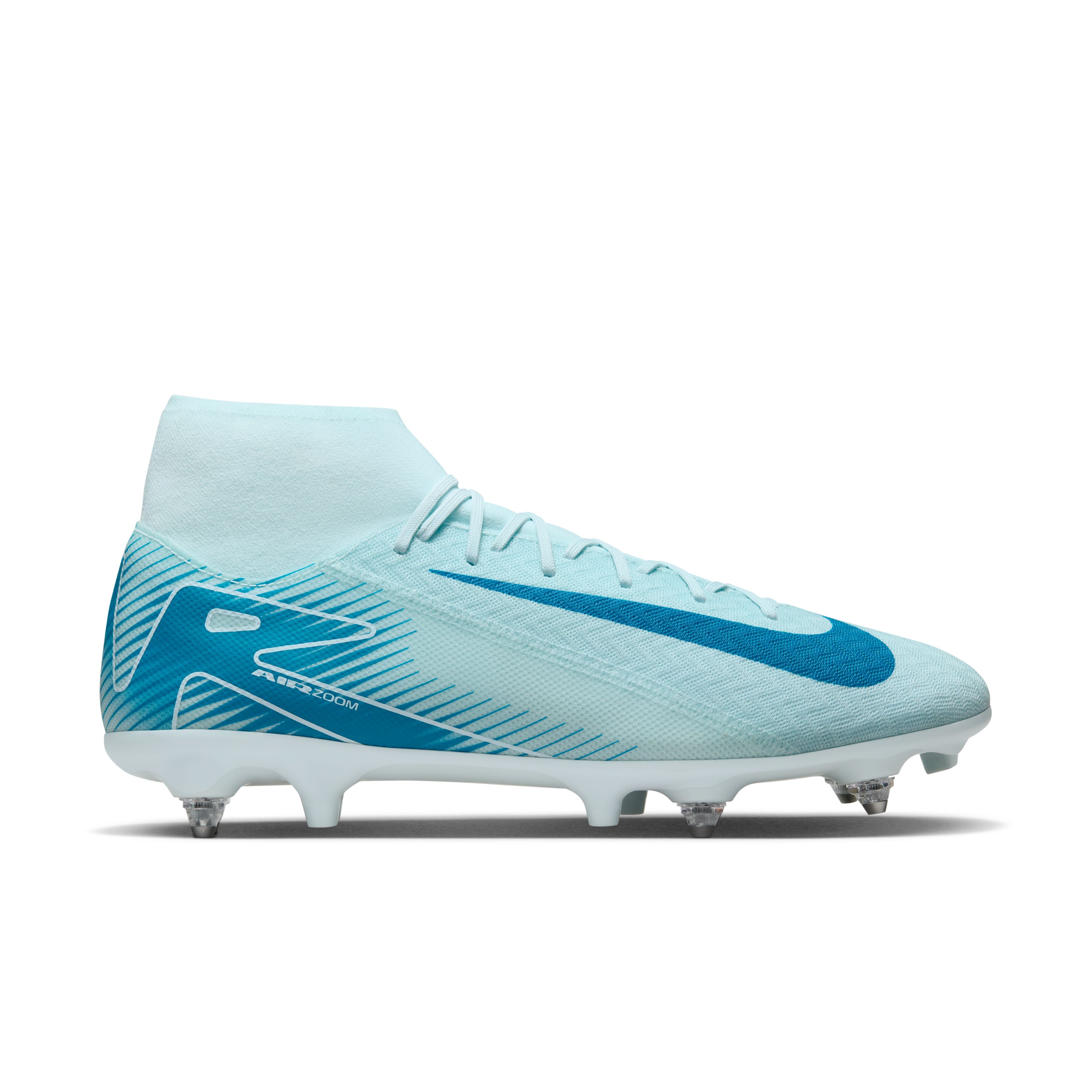 Nike Zoom Mercurial Superfly 10 Academy IJzeren-Nop Voetbalschoenen (SG) Anti-Clog Lichtblauw Blauw