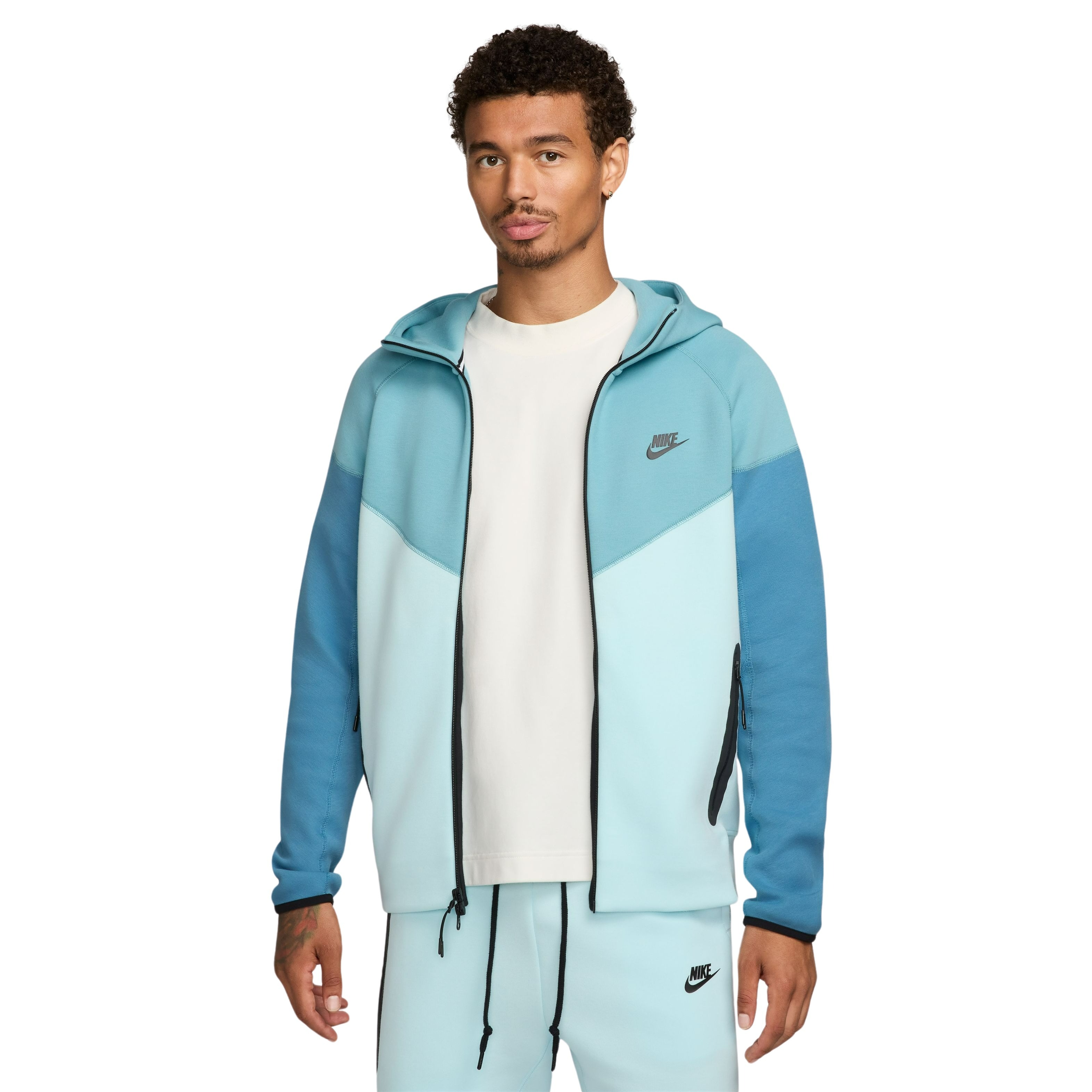 Nike Tech Fleece Sportswear Vest Turquoise Blauw Lichtblauw Zwart