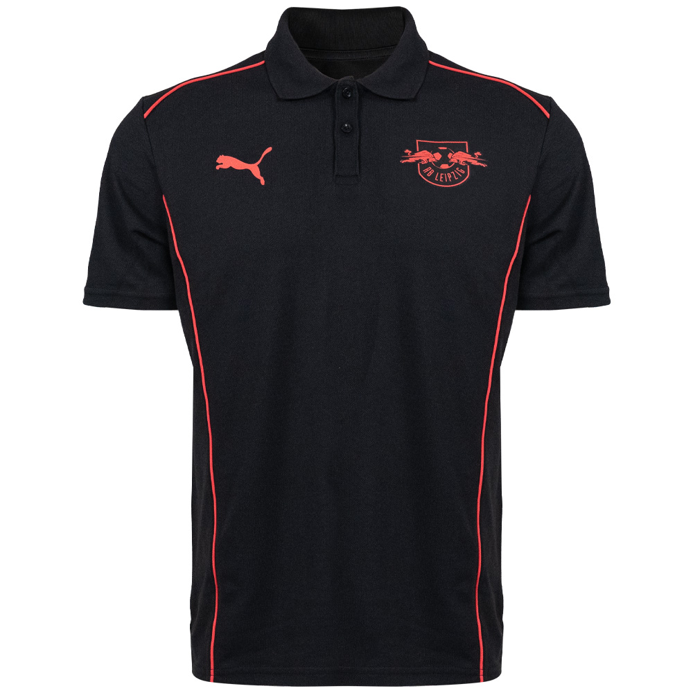 PUMA RB Leipzig Casuals Polo 2024-2025 Zwart Rood