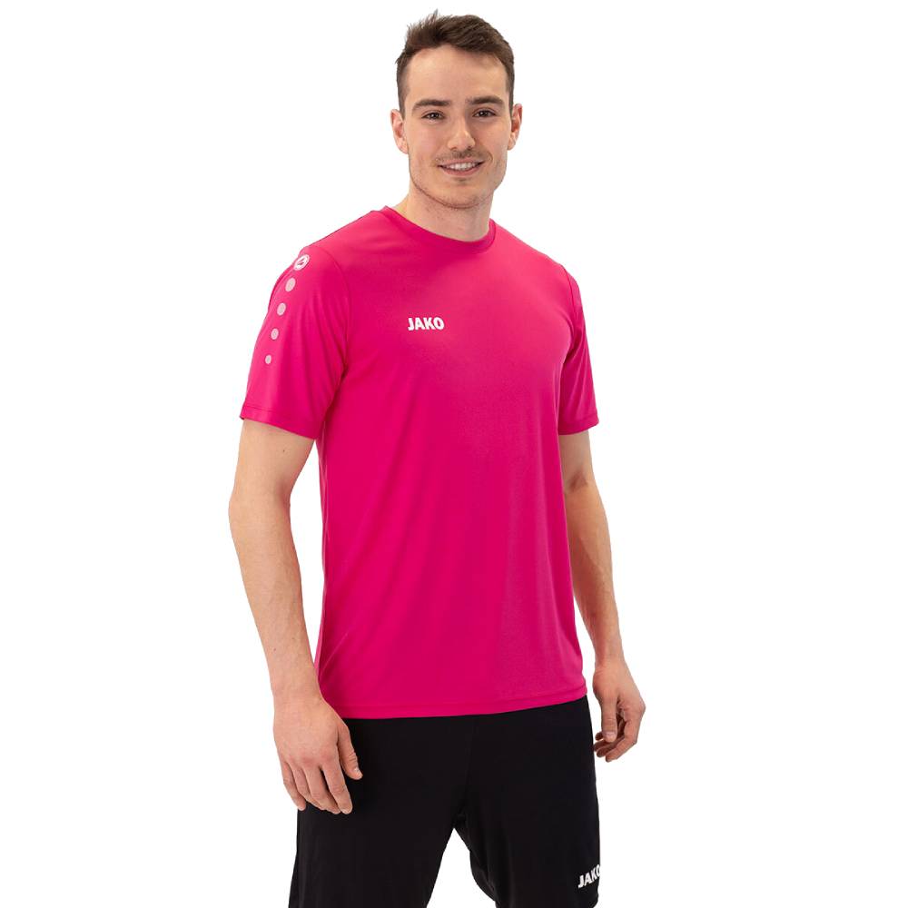 Jako Team Shirt Korte Mouw Heren - Deep Pink | Maat: S