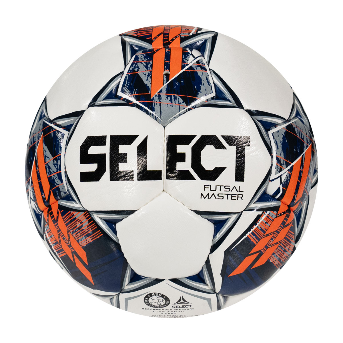 Select Futsal Master Grain FIFA Basic Ball MASTER WHT-NAV, Unisex, Wit, Bal naar voetbal, maat: 4