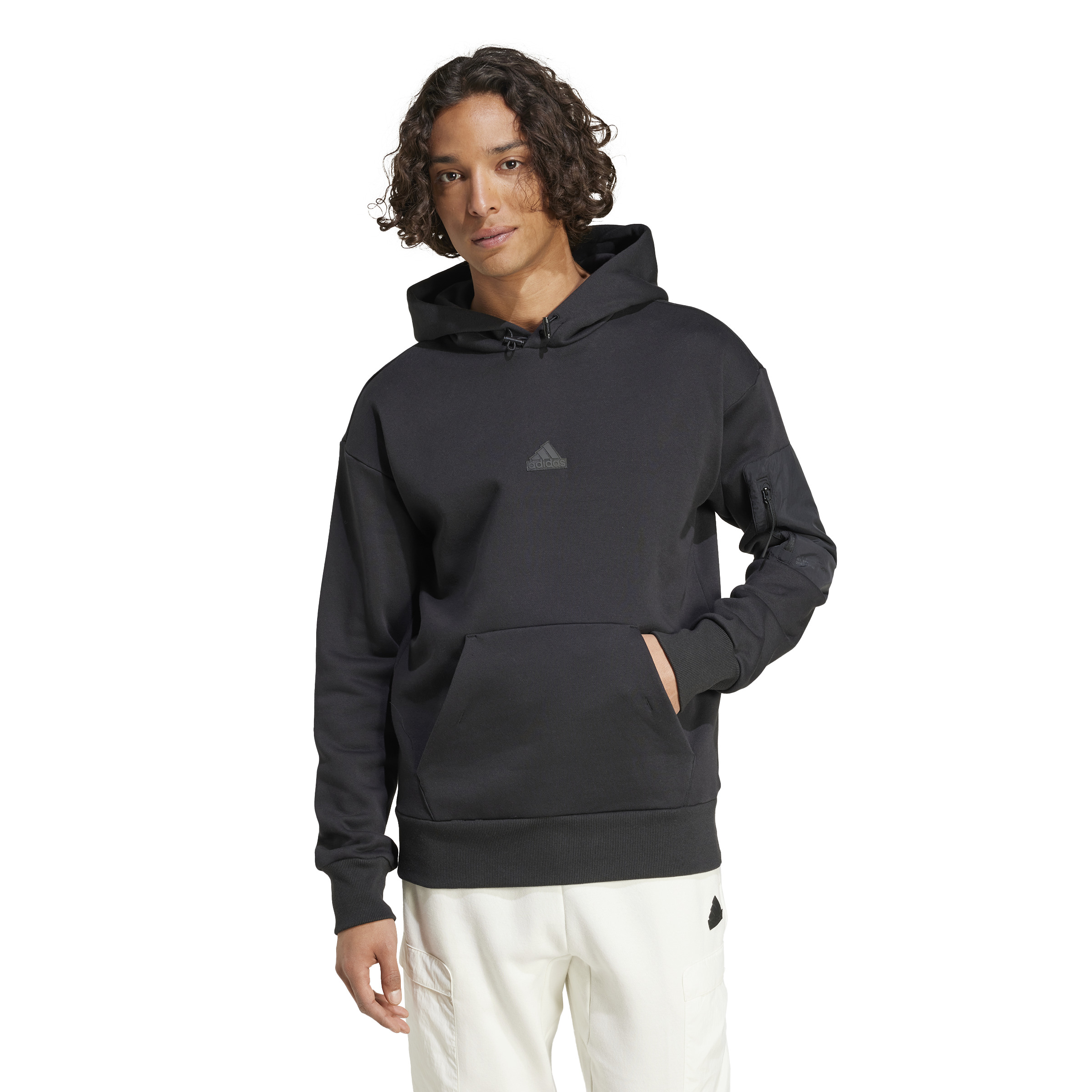 adidas Sportswear City Escape Fleece Hoodie - Heren - Zwart- XS