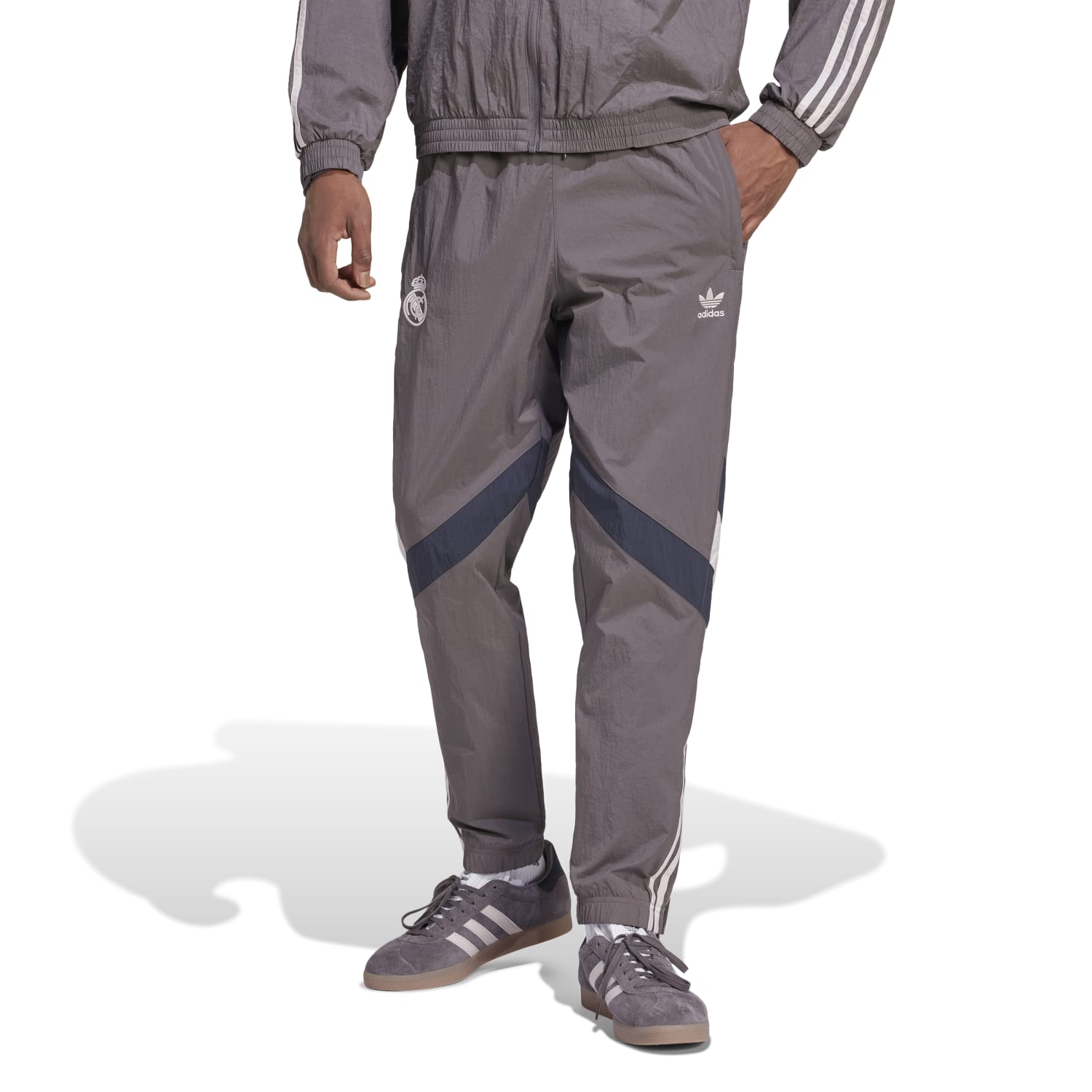 adidas Real Madrid Originals Track Trainingsbroek 2024-2025 Bruin Donkergrijs