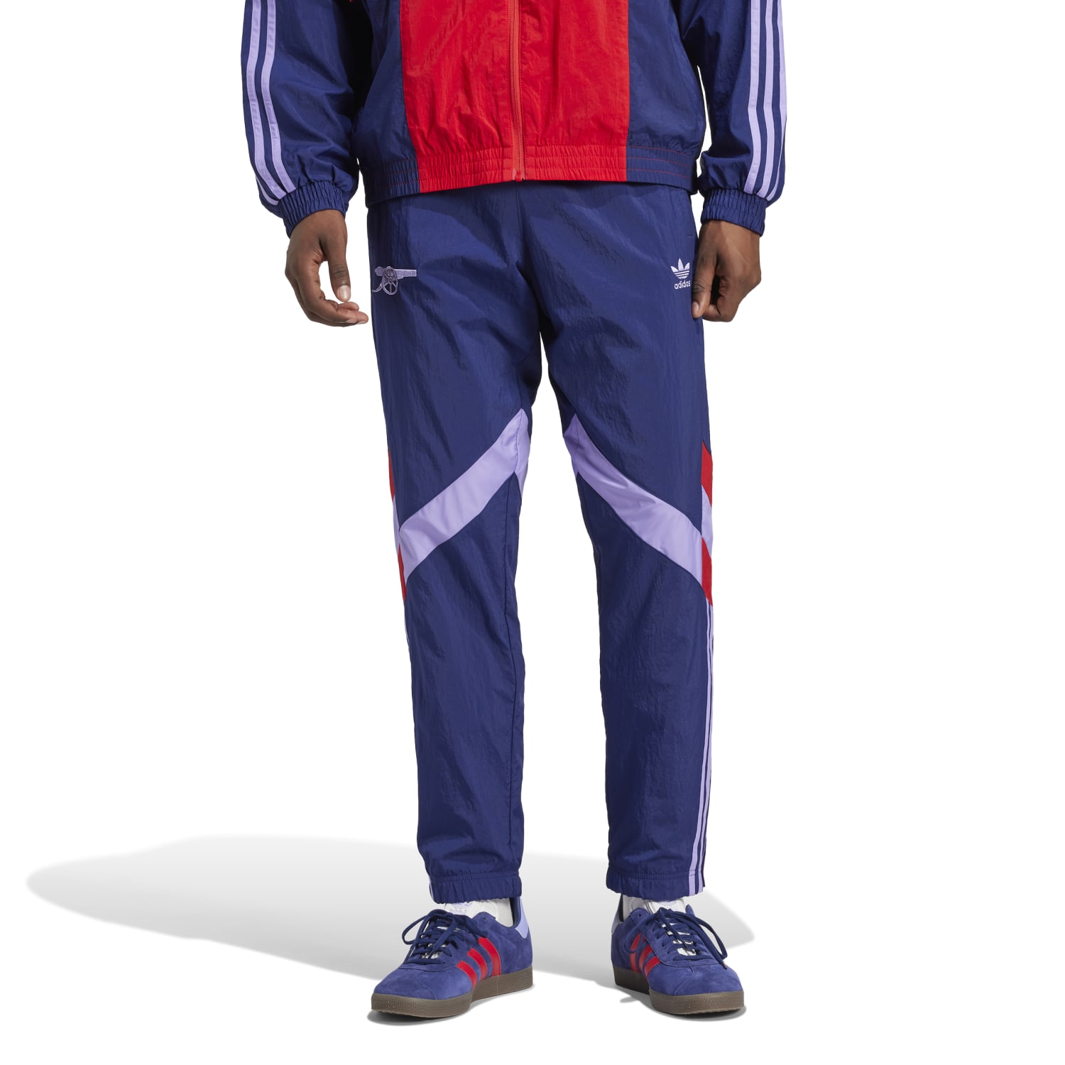 adidas Arsenal Originals Track Trainingsbroek 2024-2025 Donkerblauw Paars Rood