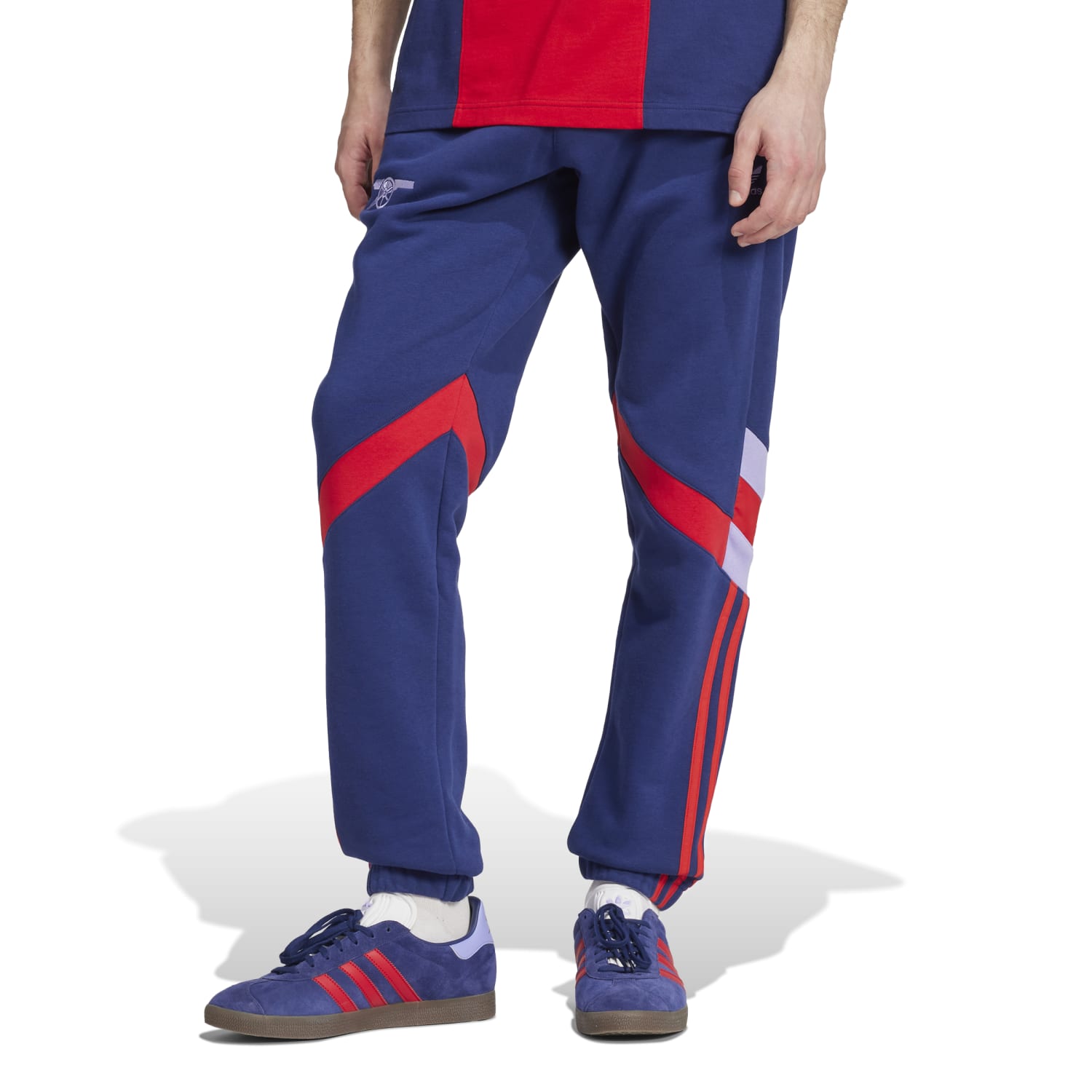 adidas Arsenal Originals Trainingsbroek 2024-2025 Donkerblauw Rood