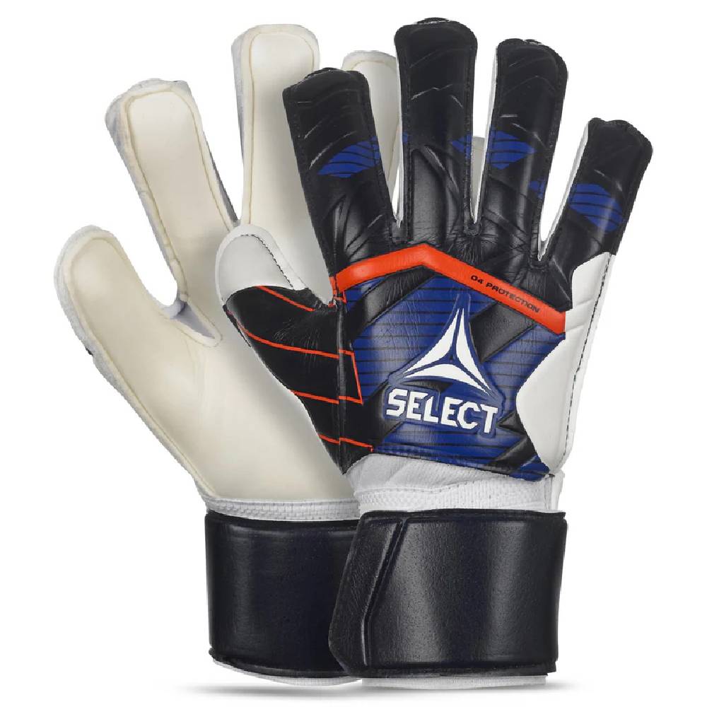 Select 04 Protection Keepershandschoenen Zwart Wit Donkerblauw Oranje