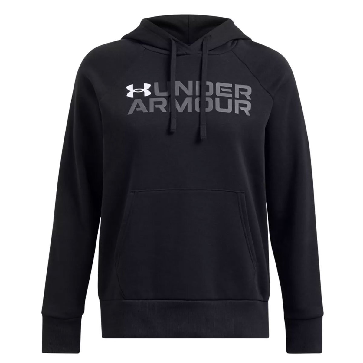 Under Armour Rival Fleece Wordmark Hoodie Zwart Grijs Wit